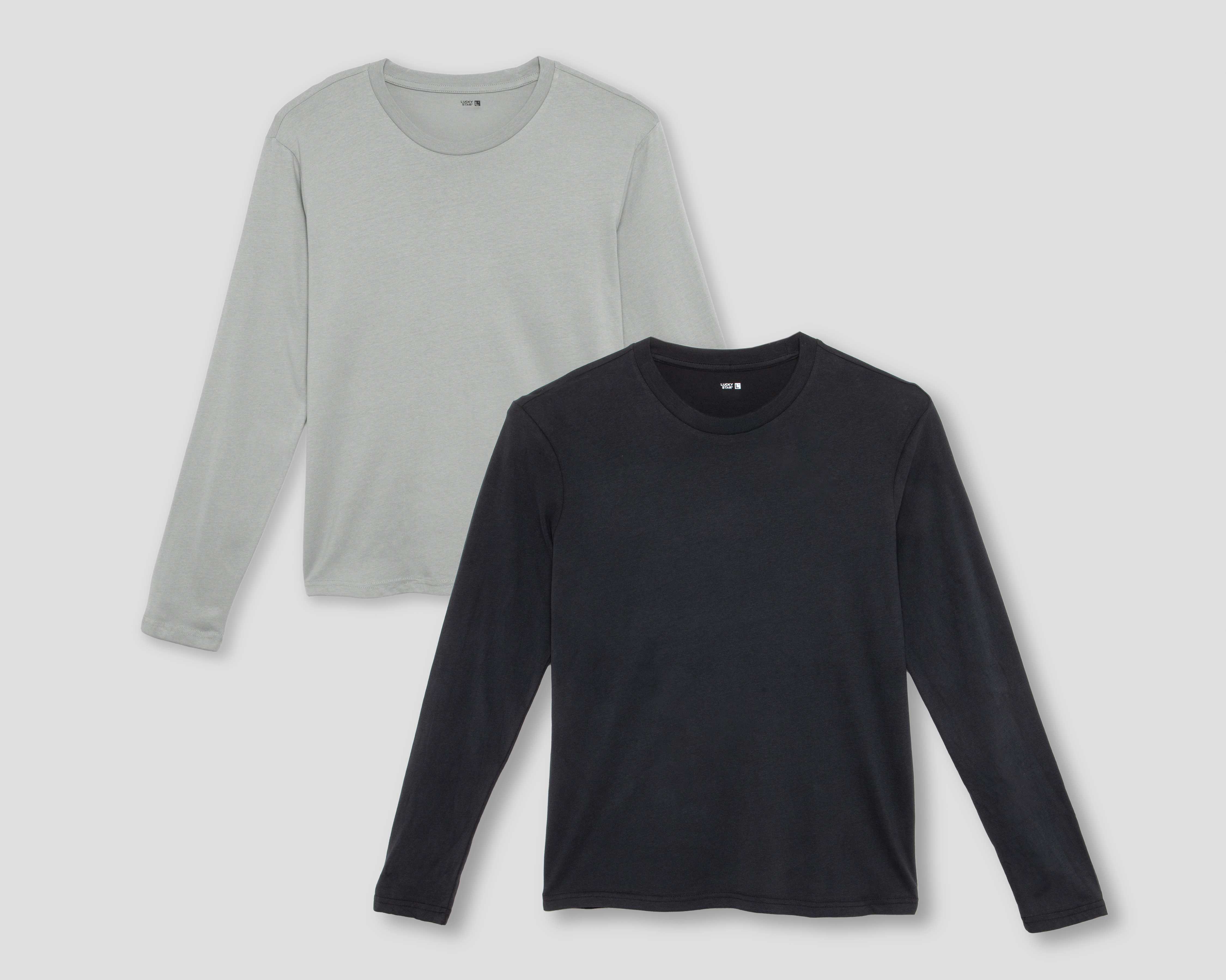 Foto 2 pulgar | Foto 1 | Playera Manga Larga Cuello Redondo Lucky Star para Hombre 2 Piezas