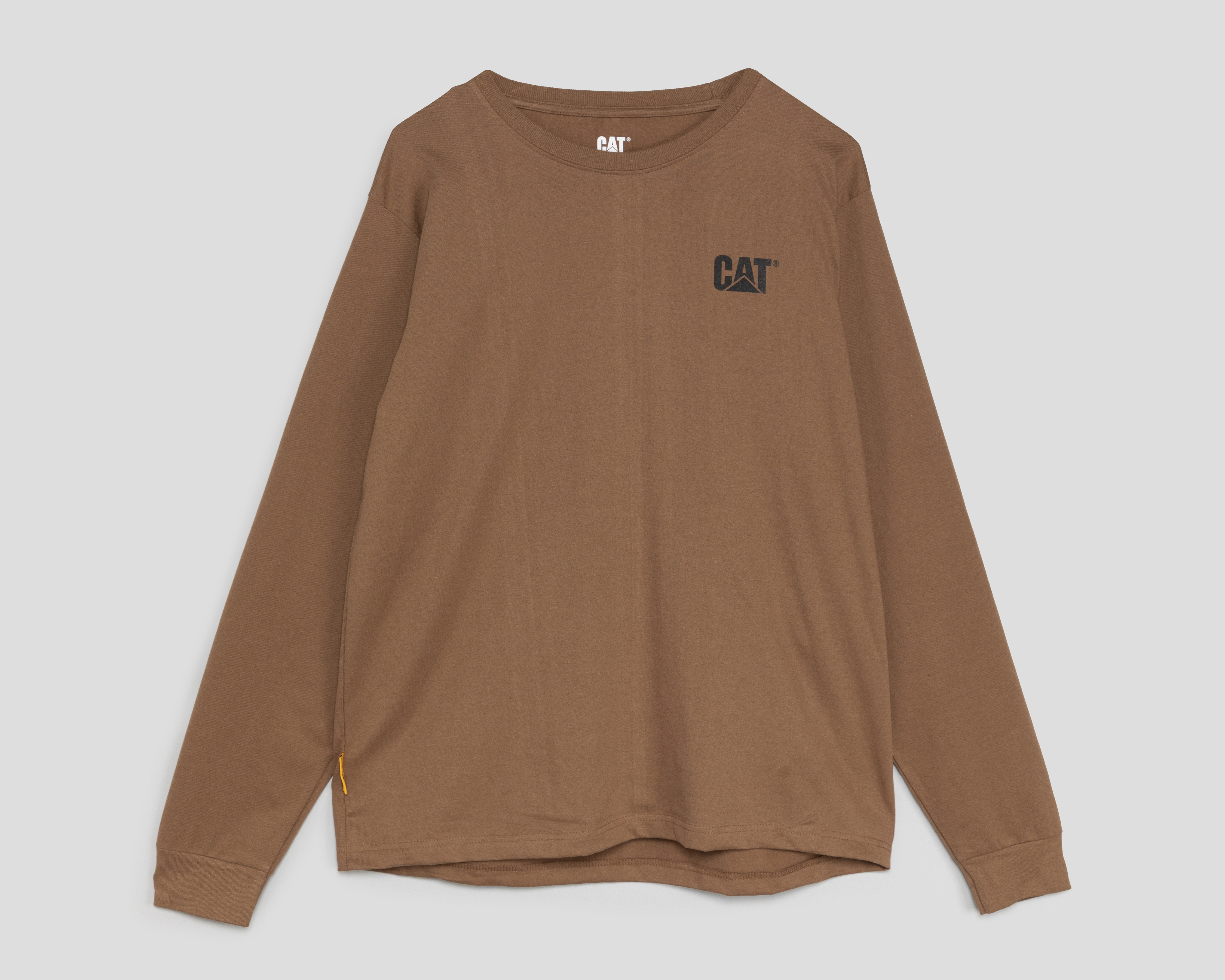 Playera de Cuello Redono Café CAT para Hombre