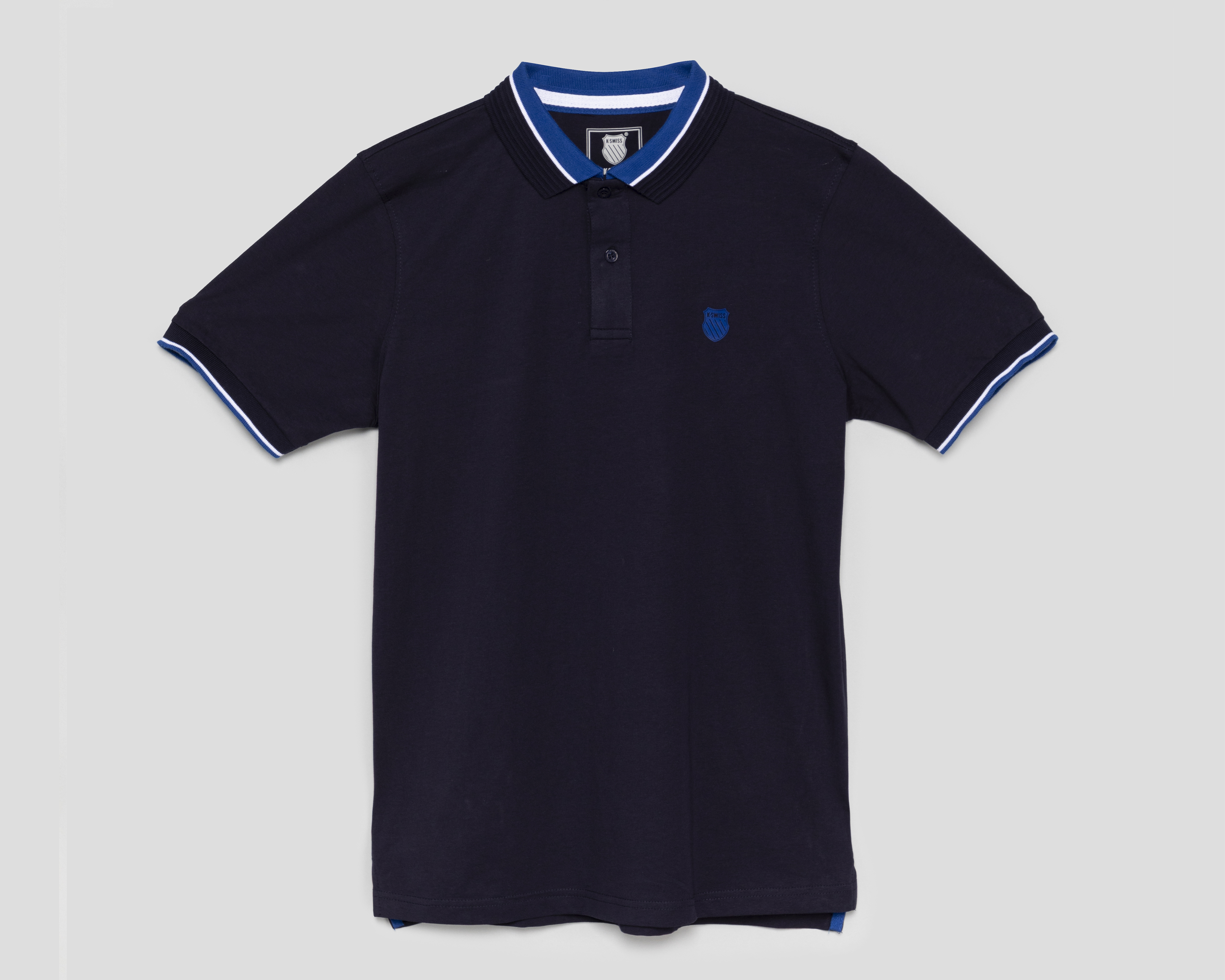 Foto 2 pulgar | Foto 1 | Playera Polo K-Swiss Azul Marino para Hombre