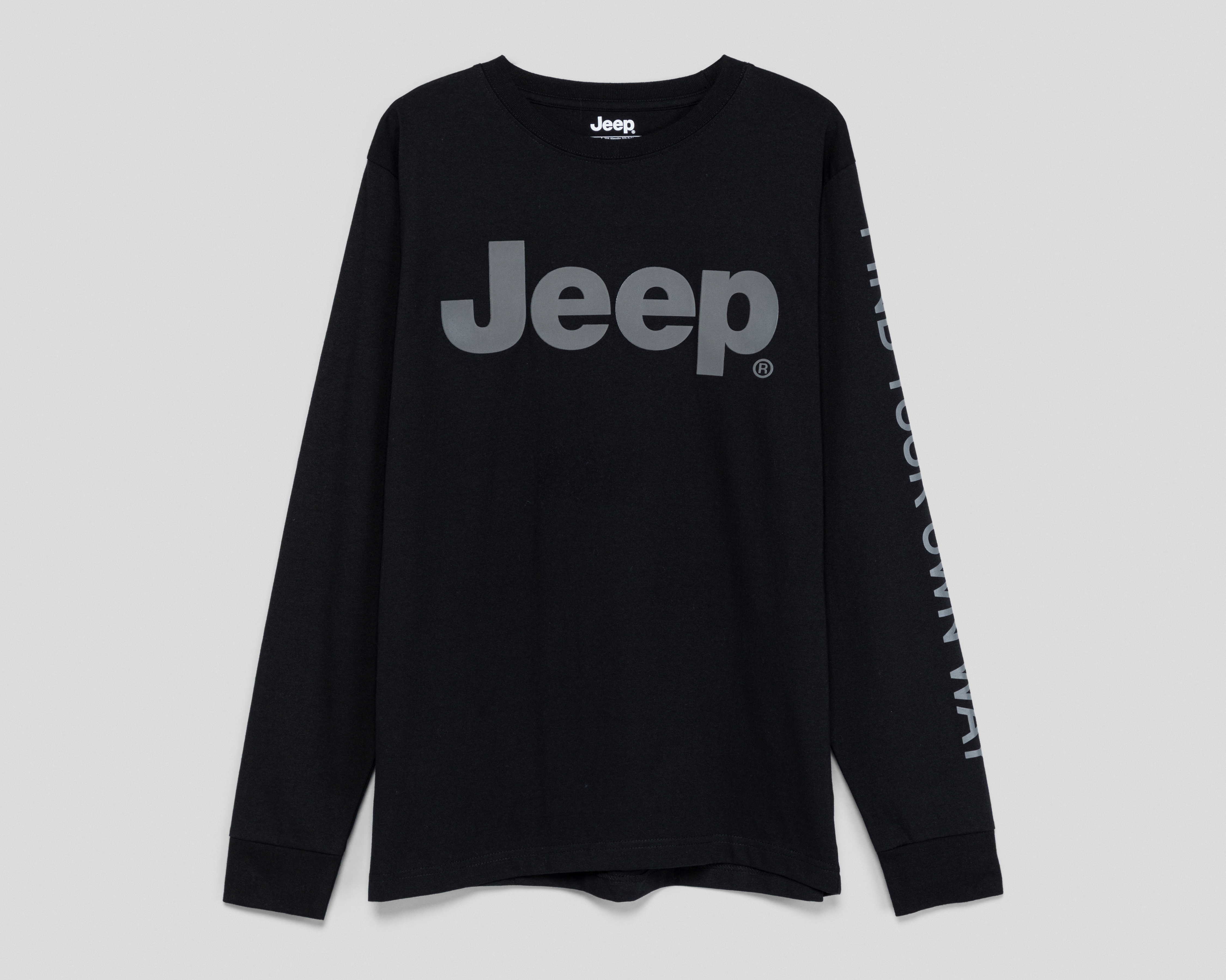 Playera Manga Larga Negra Jeep para Hombre