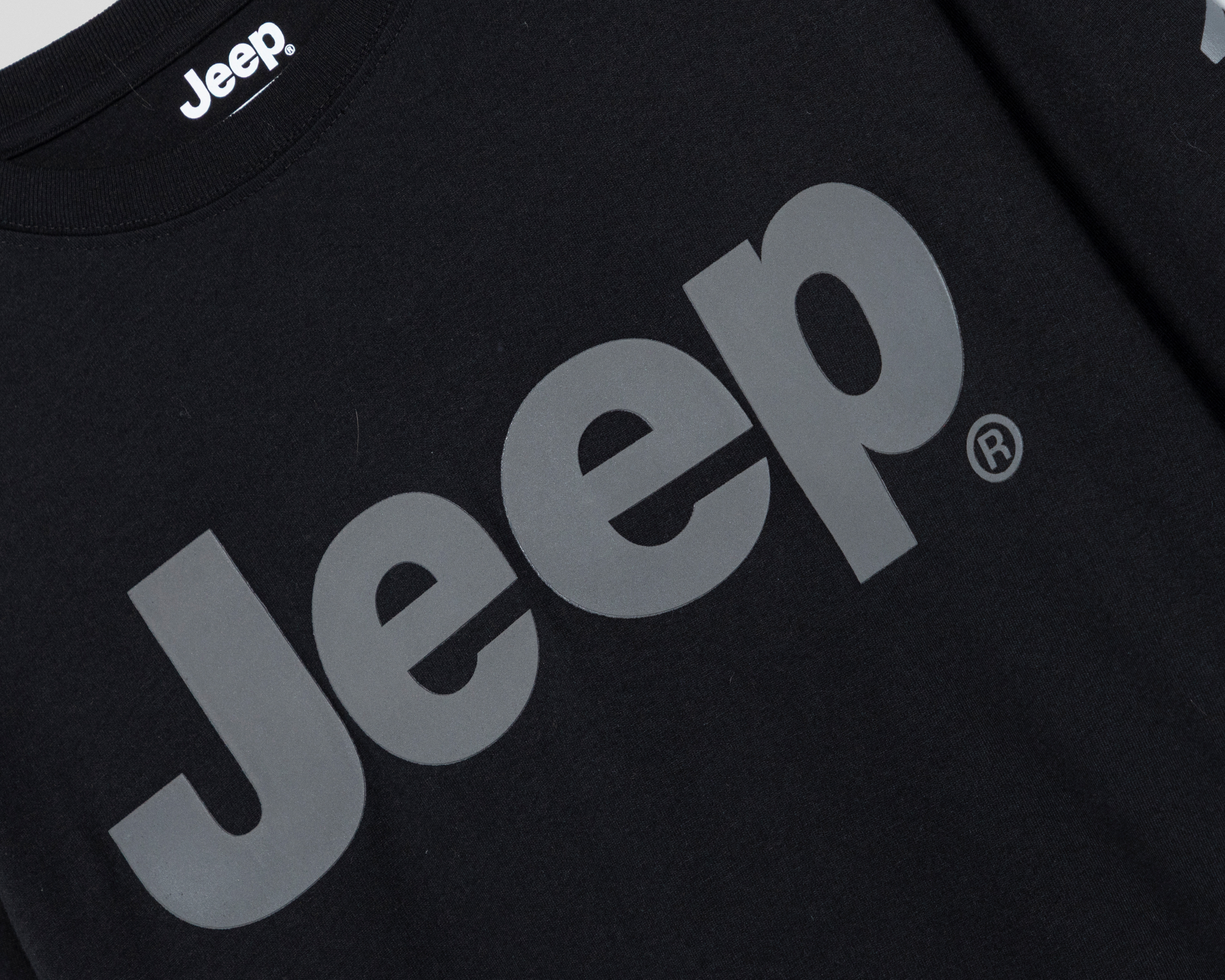 Foto 3 | Foto 3 | Playera Manga Larga Negra Jeep para Hombre