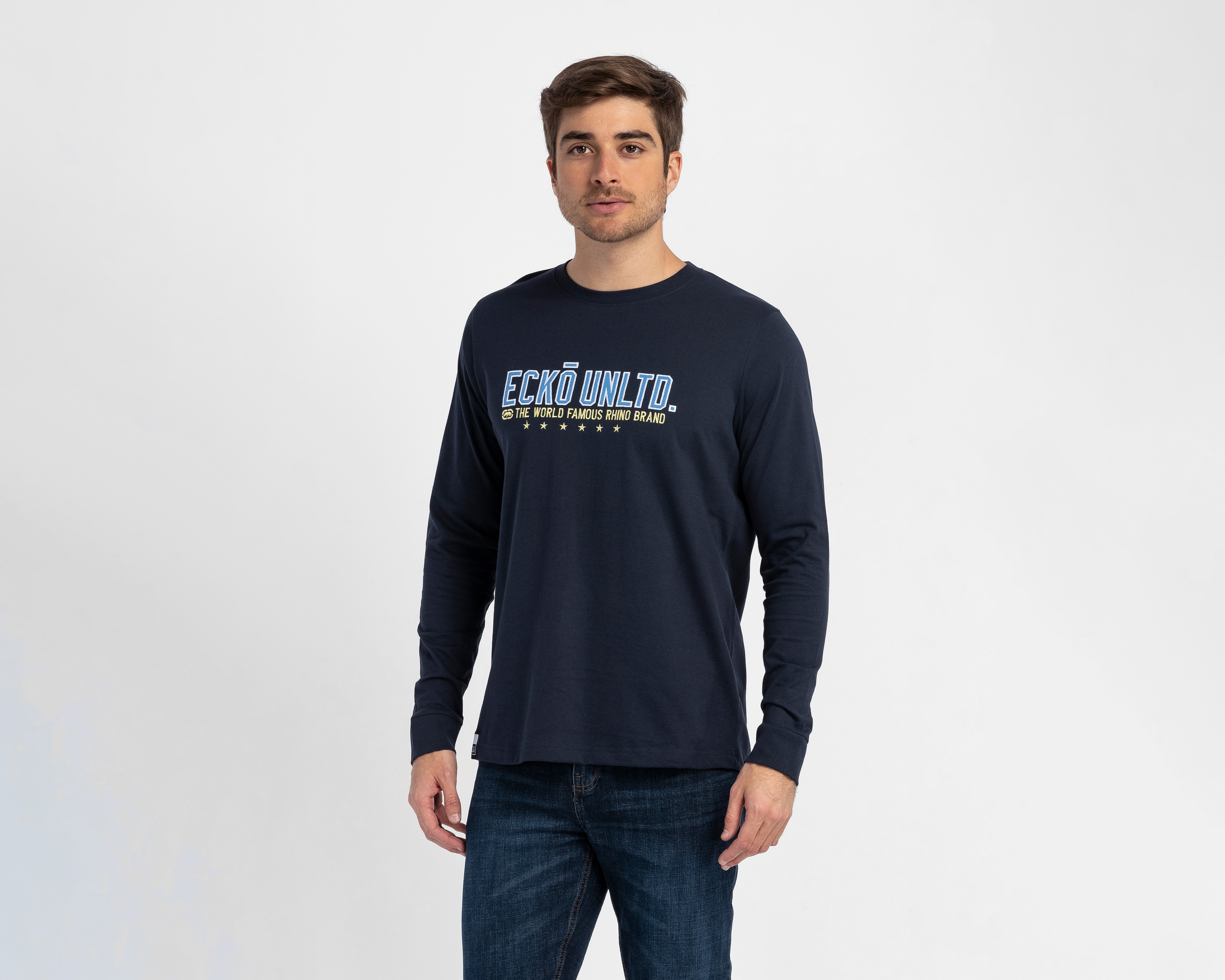 Playera de Cuello Redondo Azul Ecko Unltd. para Hombre