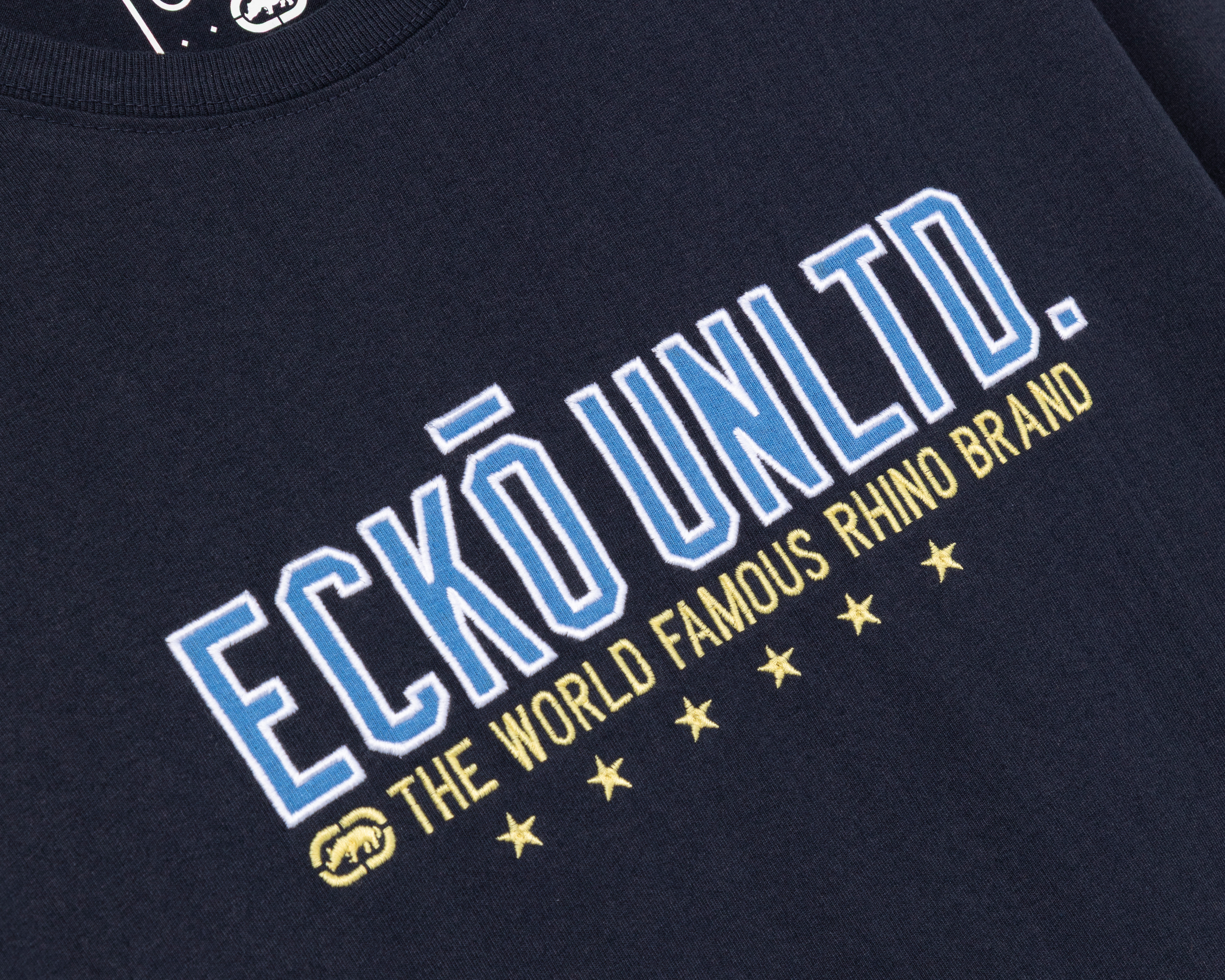 Foto 4 pulgar | Foto 3 | Playera de Cuello Redondo Azul Ecko Unltd. para Hombre