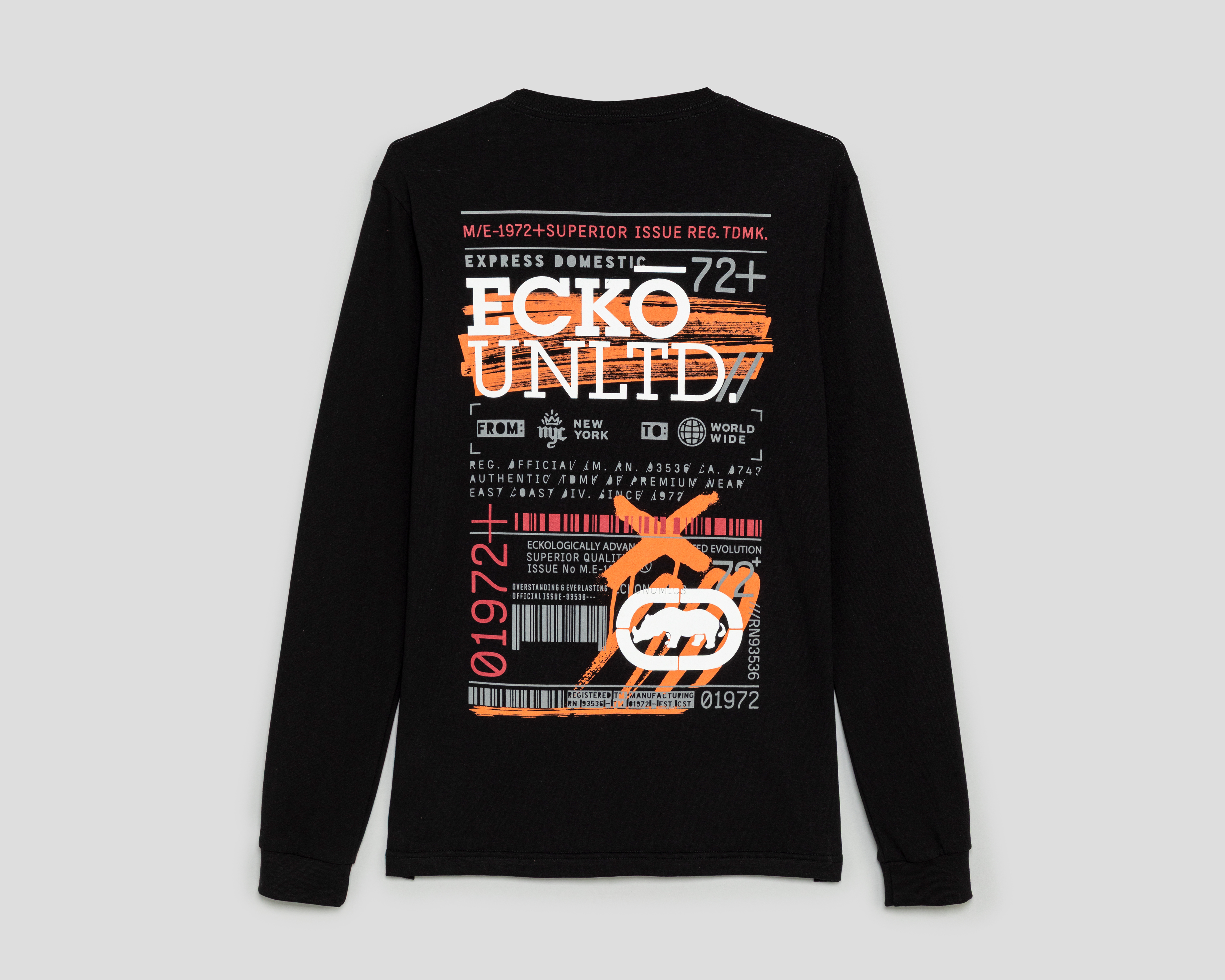 Foto 3 pulgar | Foto 2 | Playera de Cuello Redondo Manga Larga Negra Ecko Unltd. para Hombre