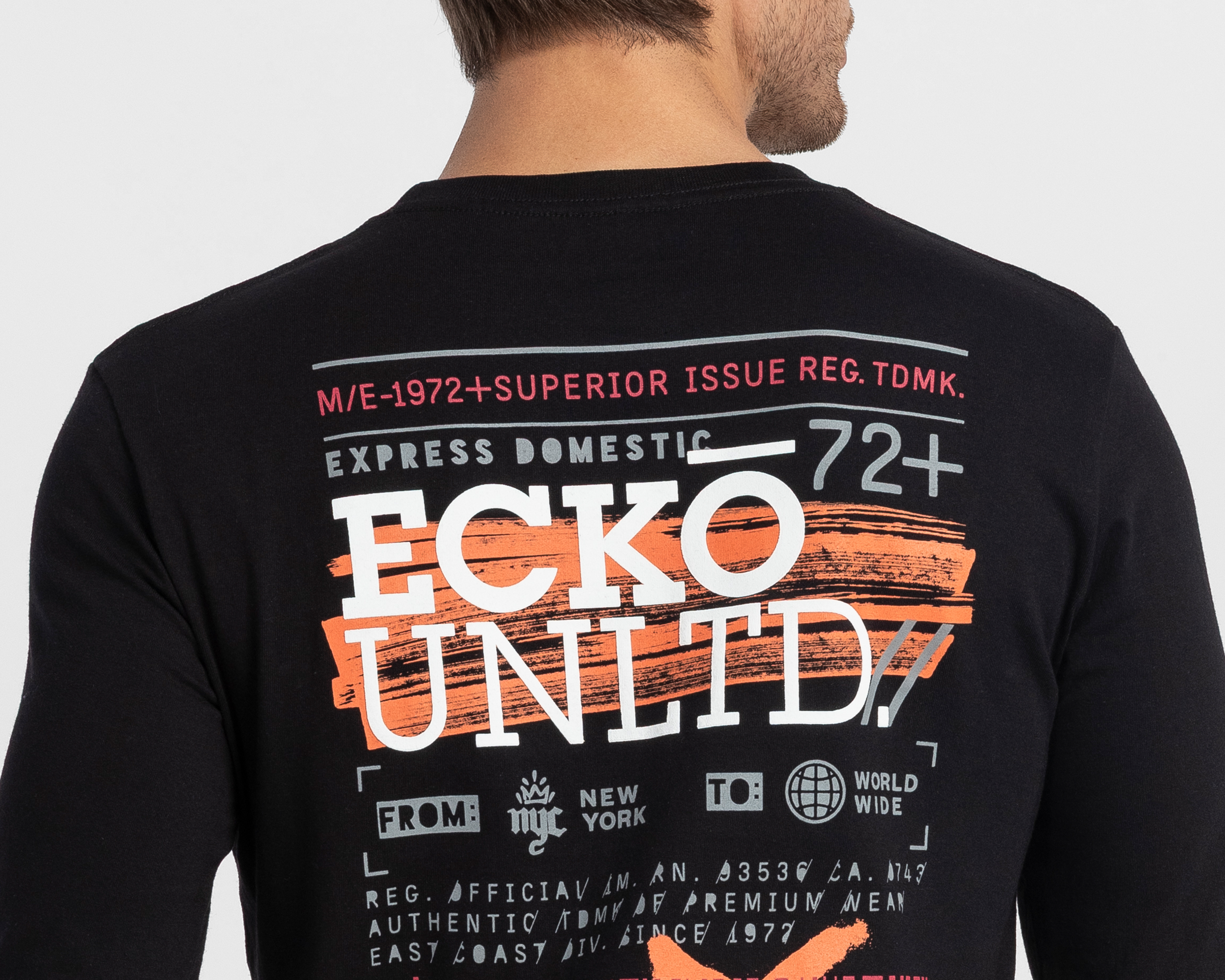 Foto 5 | Foto 5 | Playera de Cuello Redondo Manga Larga Negra Ecko Unltd. para Hombre