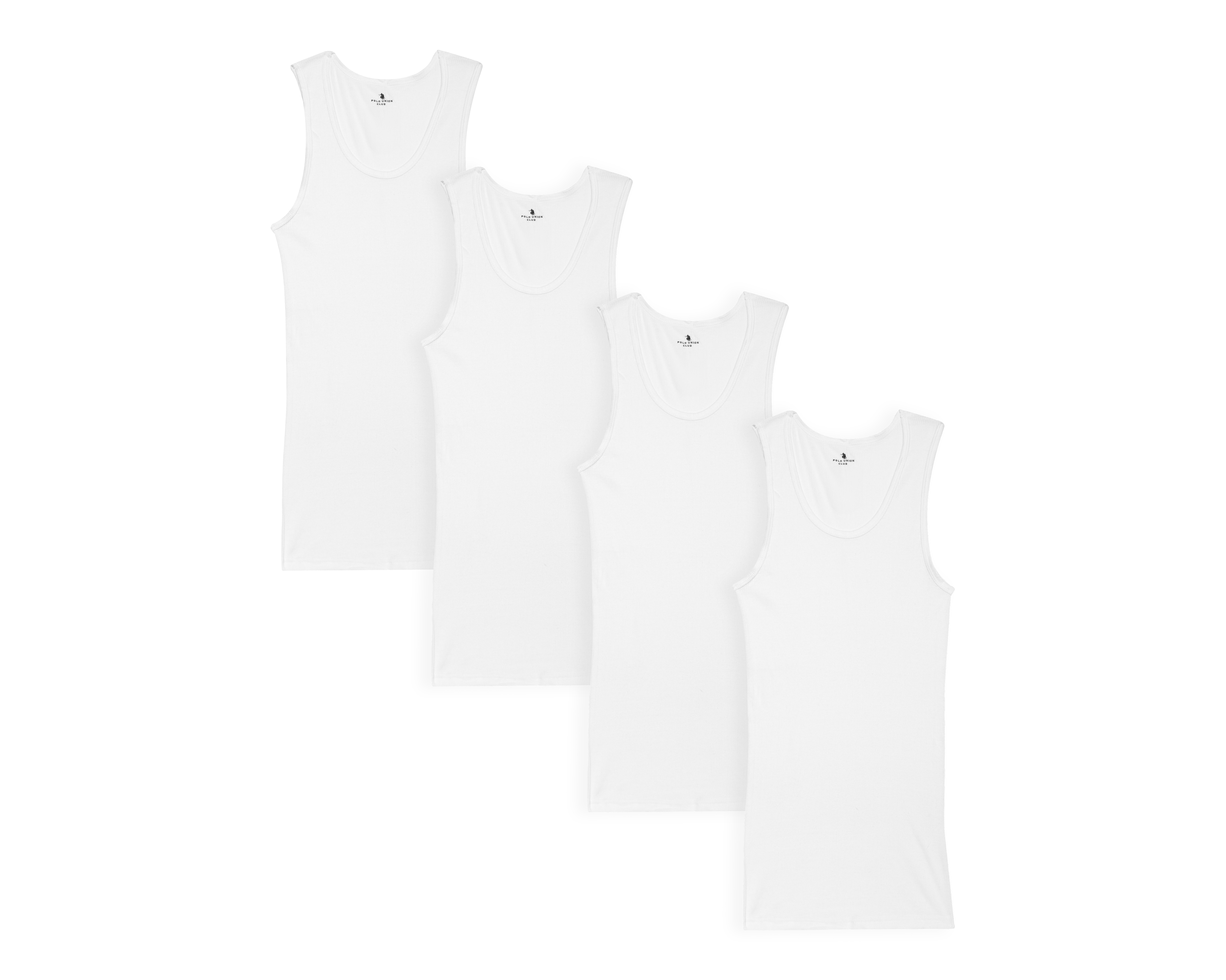 Foto 2 pulgar | Foto 1 | Camiseta Interior Cuello Redondo Polo Union Club para Hombre 4 Piezas