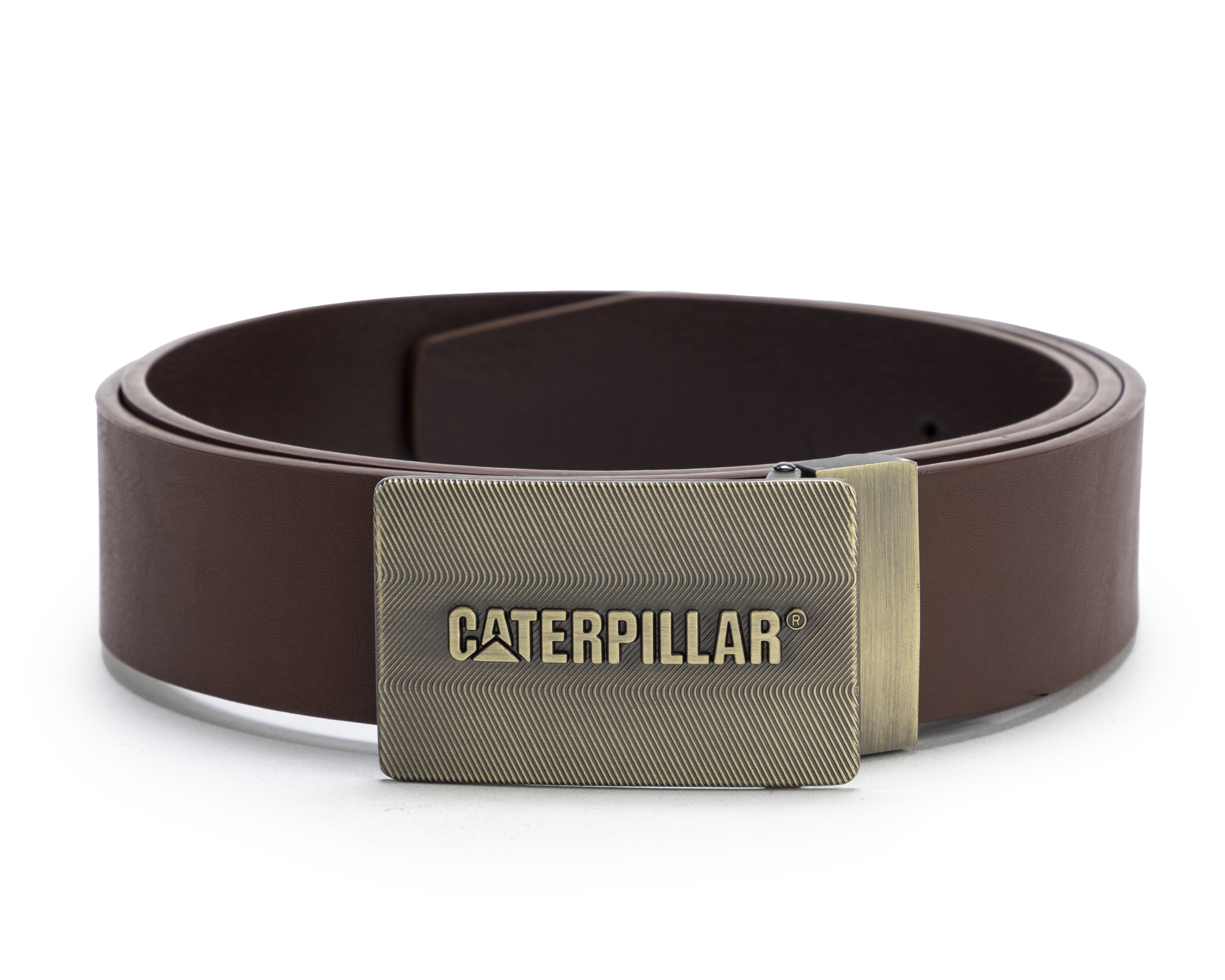 Cinturón de Piel para Hombre CAT Café