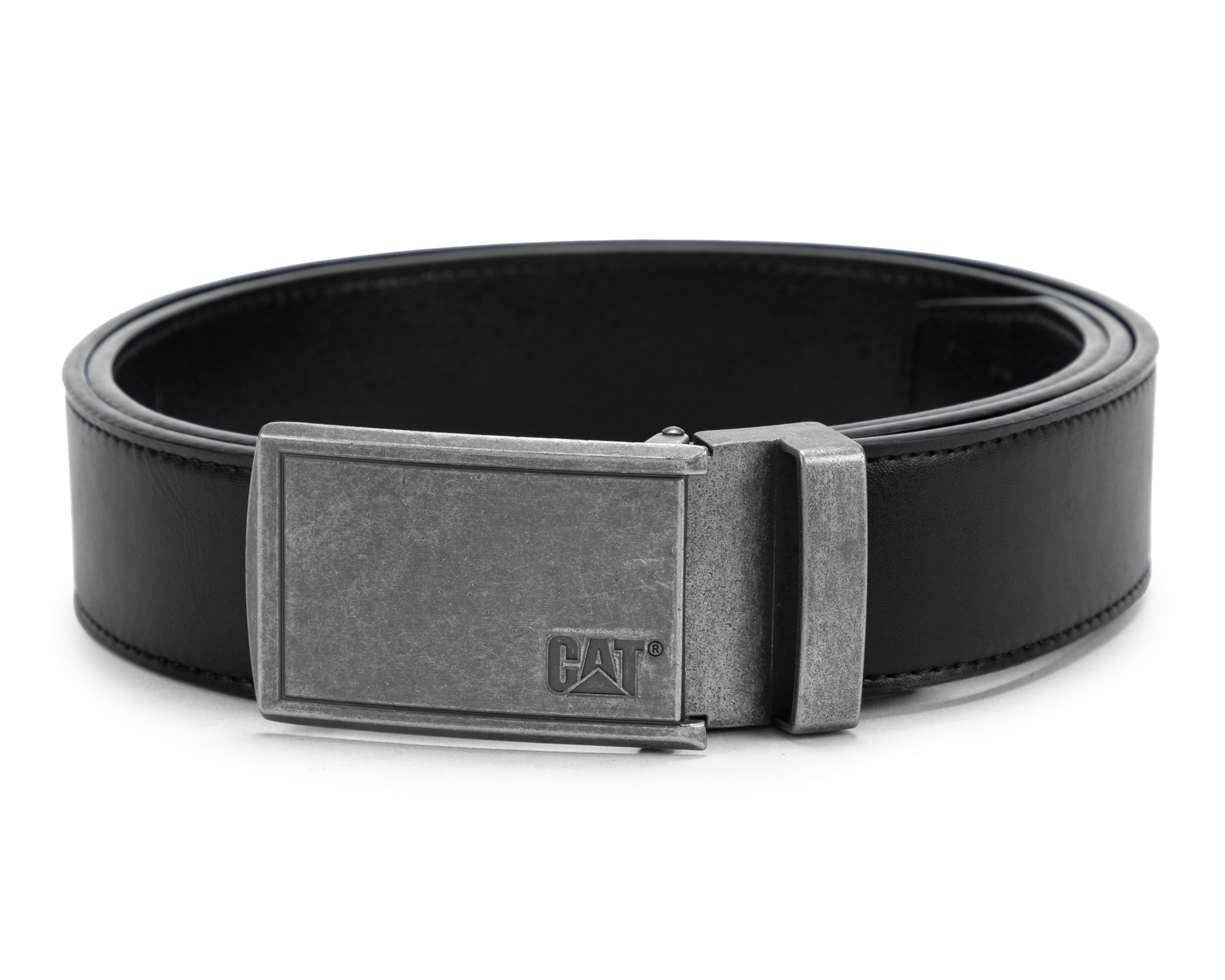 Cinturón de Piel para Hombre CAT Negro