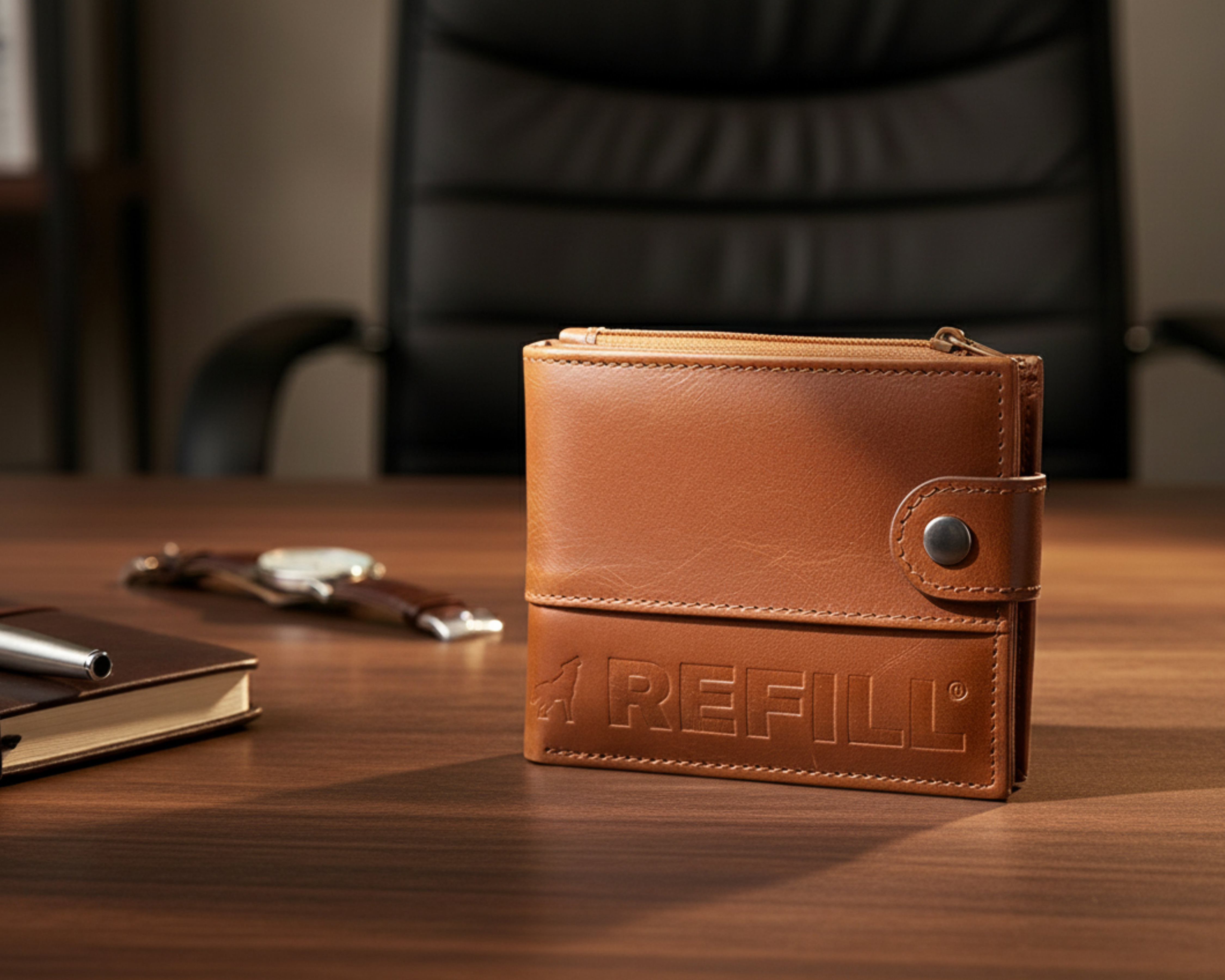 Foto 7 | Foto 7 | Cartera para Hombre Refill Café