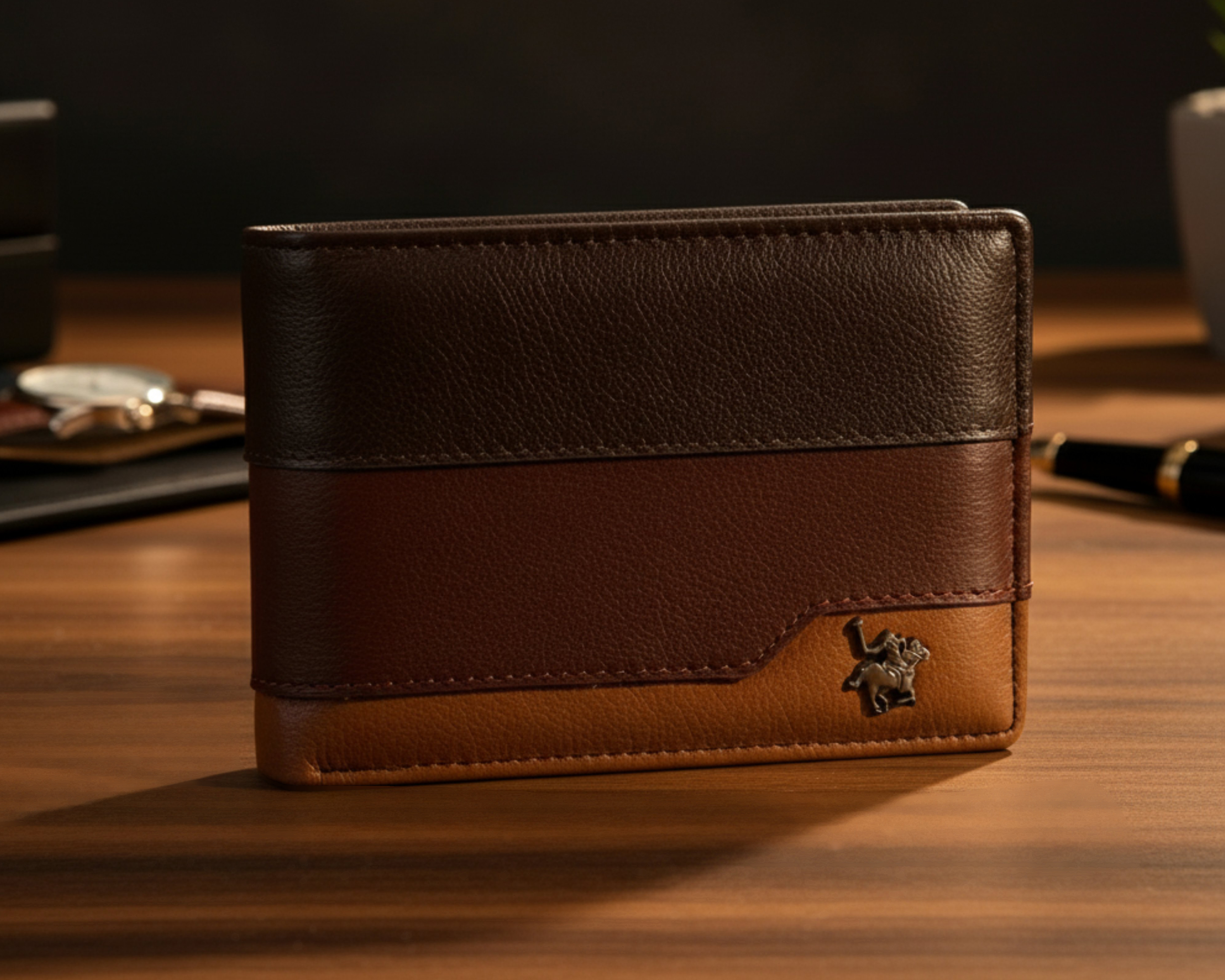 Foto 9 pulgar | Foto 8 | Cartera de Piel para Hombre York Team Polo Club Café