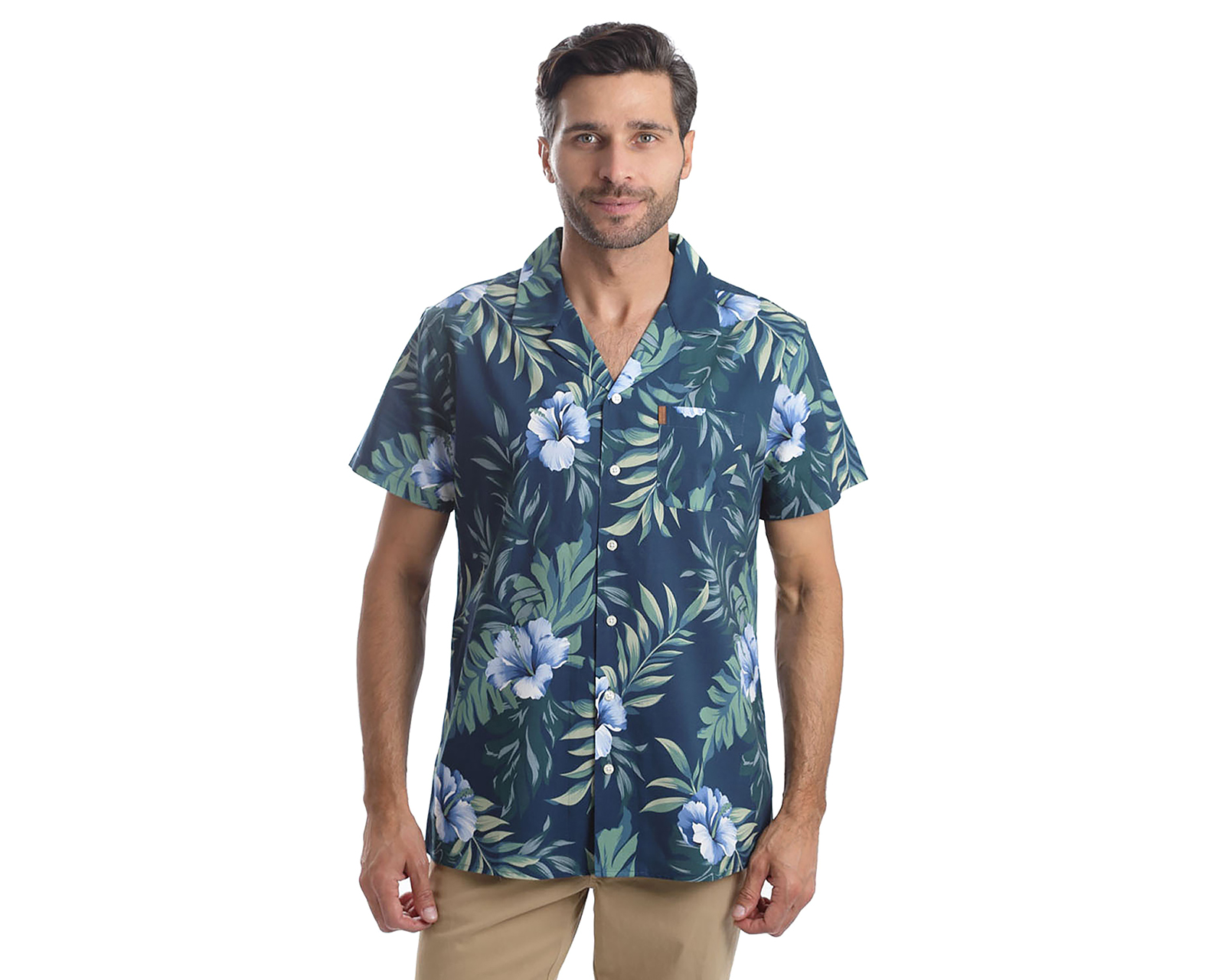 Foto 2 pulgar | Foto 1 | Camisa Casual Chaps Slim Fit Estampada para Hombre