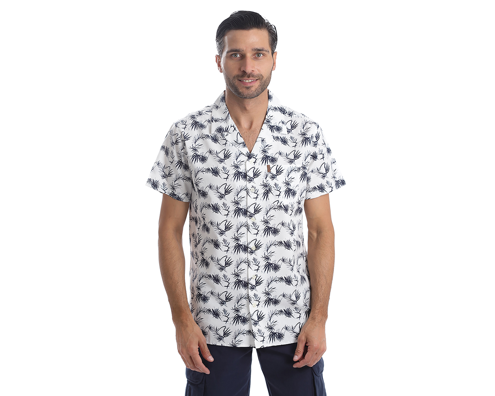 Foto 2 pulgar | Foto 1 | Camisa Casual Chaps Slim Fit Full Print para Hombre