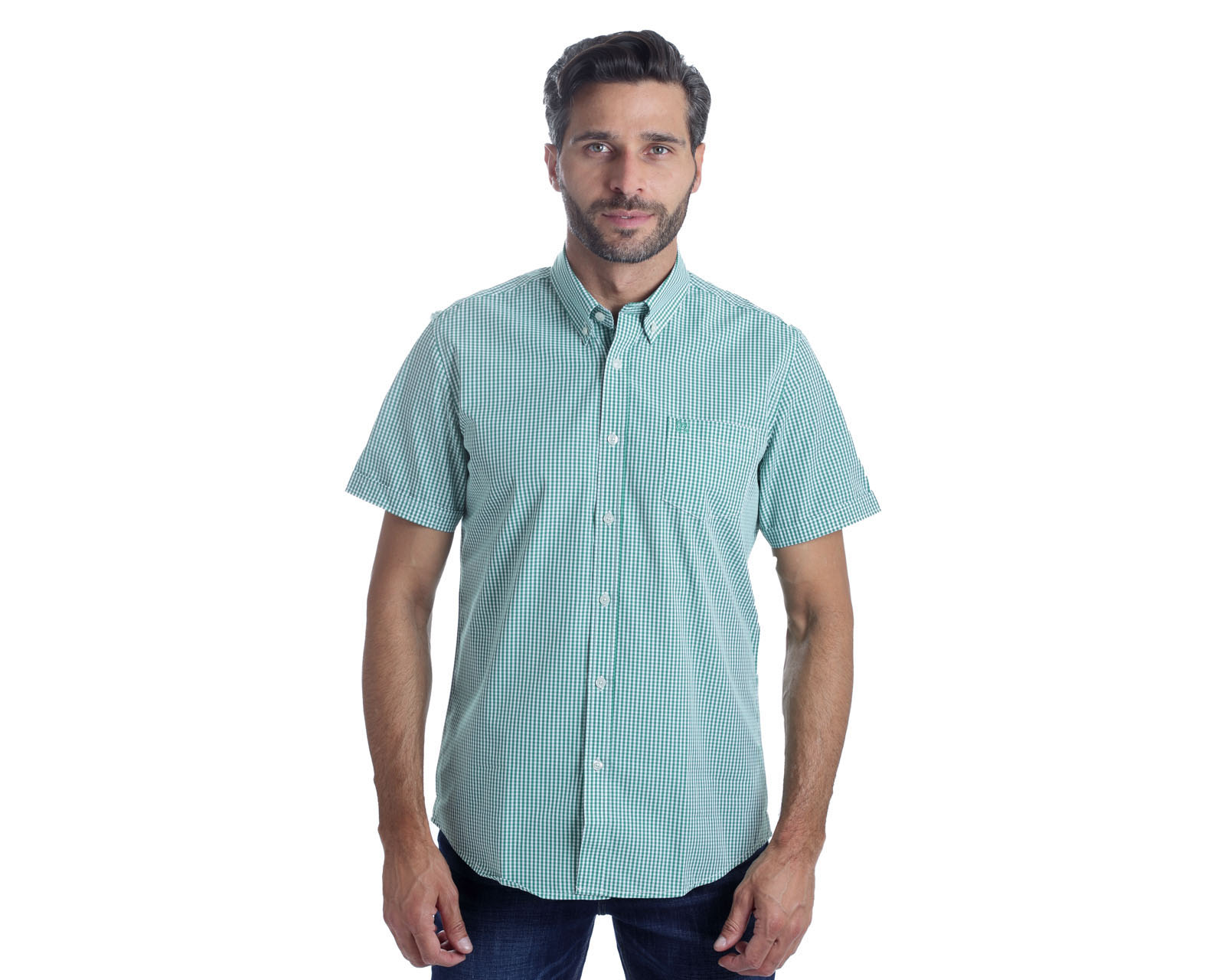 Foto 2 pulgar | Foto 1 | Camisa Casual de Algodón Chaps Slim Fit a Cuadros para Hombre