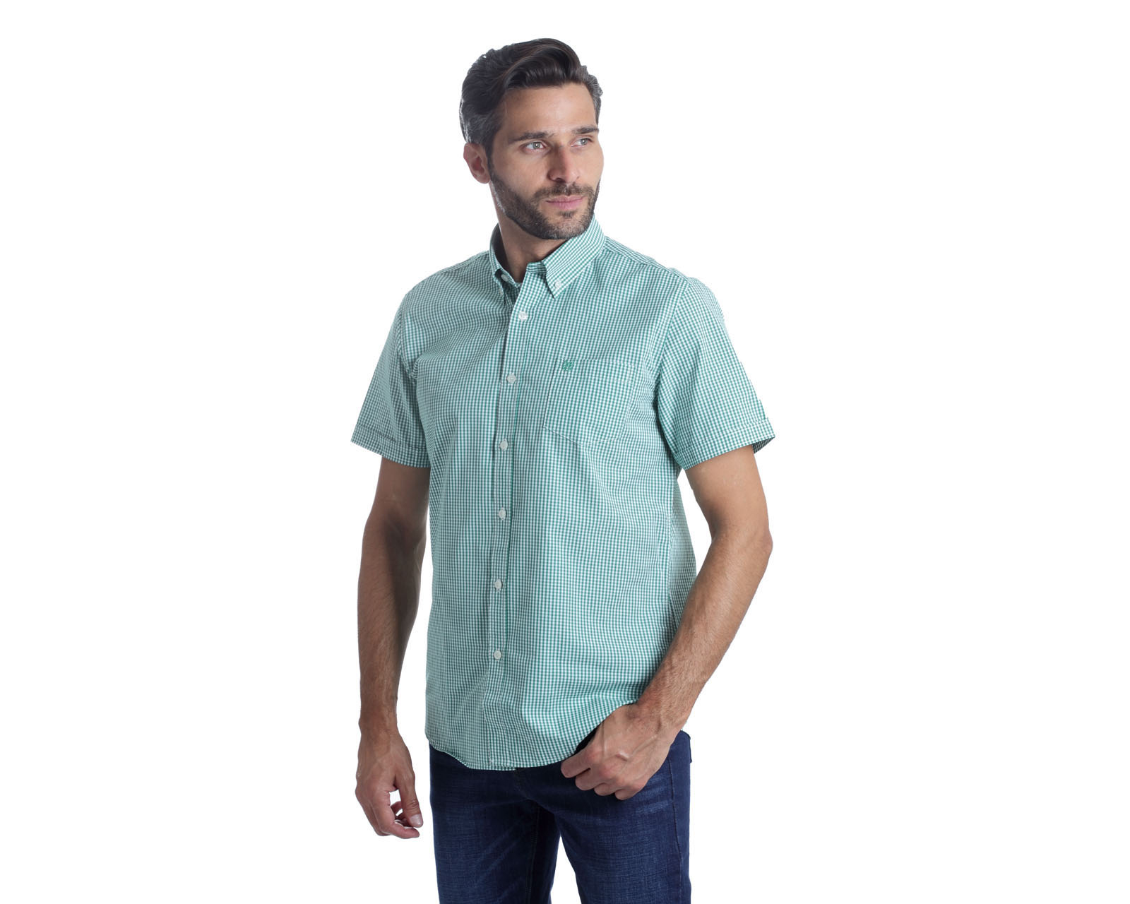 Foto 3 pulgar | Foto 2 | Camisa Casual de Algodón Chaps Slim Fit a Cuadros para Hombre