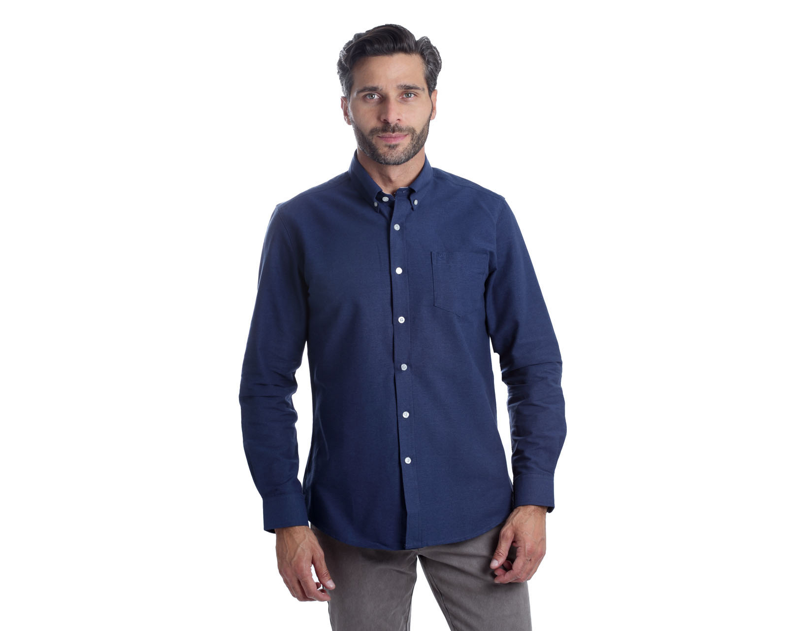 Foto 2 pulgar | Foto 1 | Camisa Casual de Algodón Chaps Slim Fit para Hombre