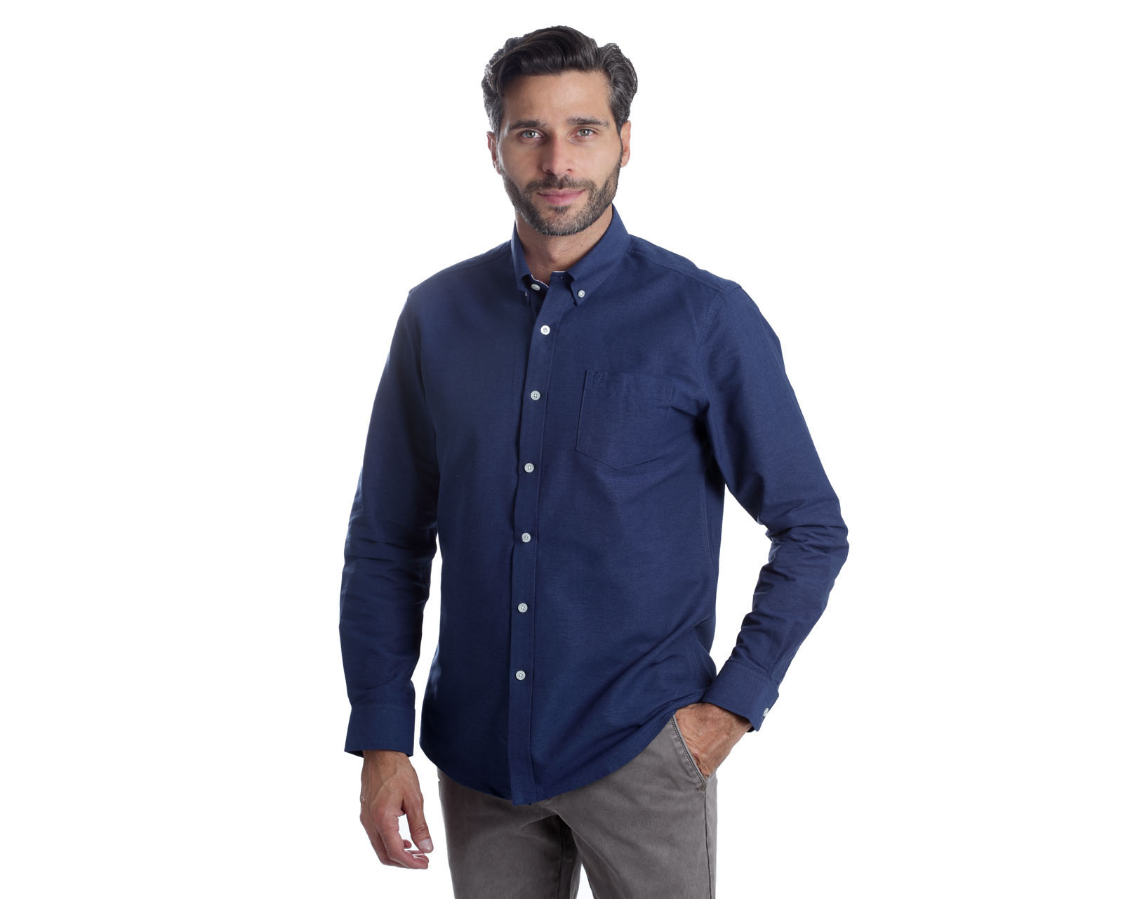 Foto 3 pulgar | Foto 2 | Camisa Casual de Algodón Chaps Slim Fit para Hombre