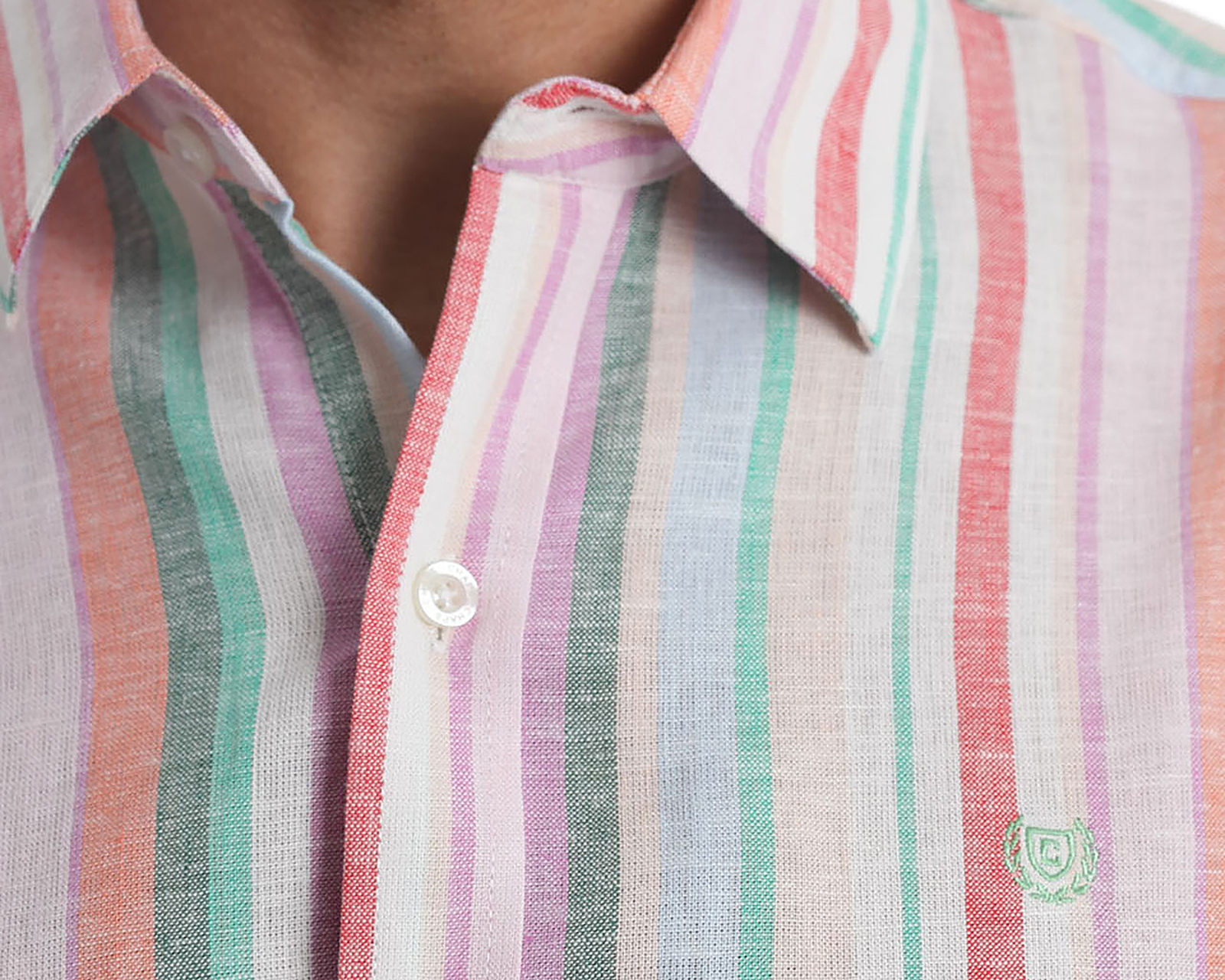 Foto 5 pulgar | Foto 4 | Camisa Casual de Algodón Chaps Slim Fit a Rayas para Hombre