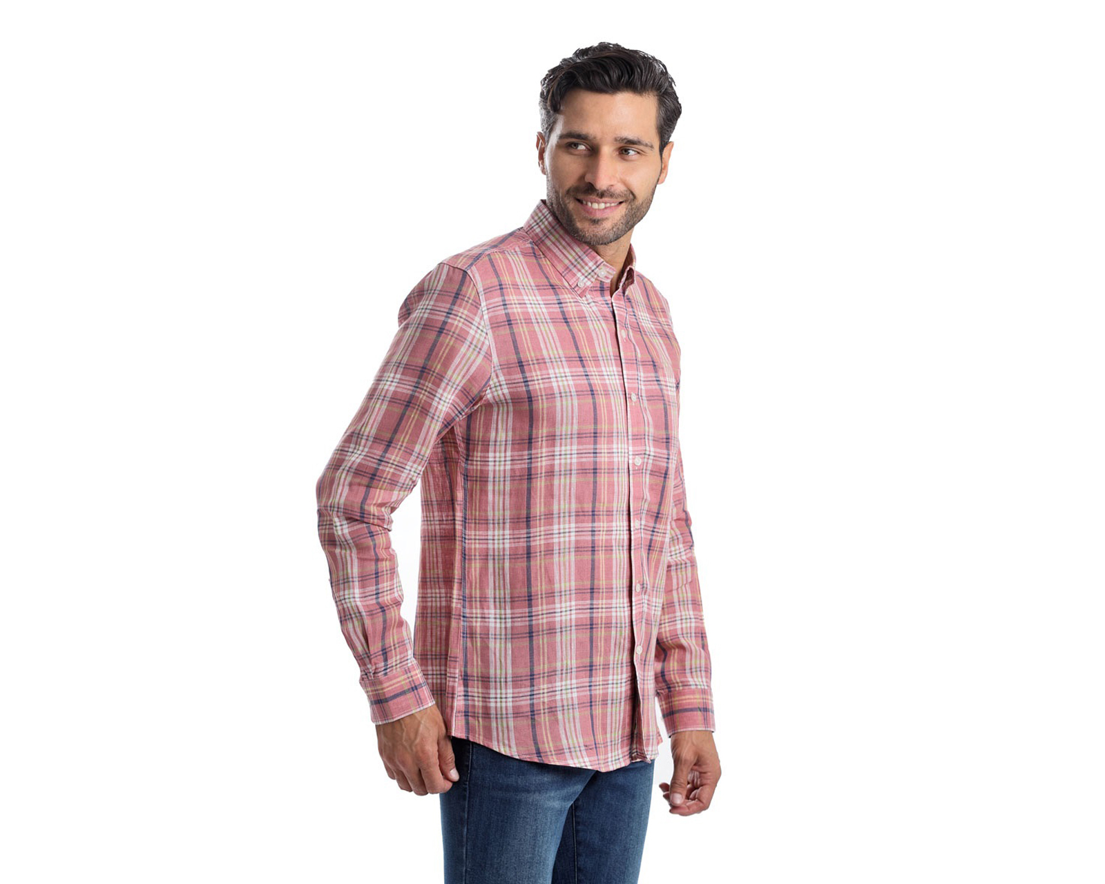 Foto 3 pulgar | Foto 2 | Camisa Casual de Algodón Chaps Slim Fit a Cuadros para Hombre