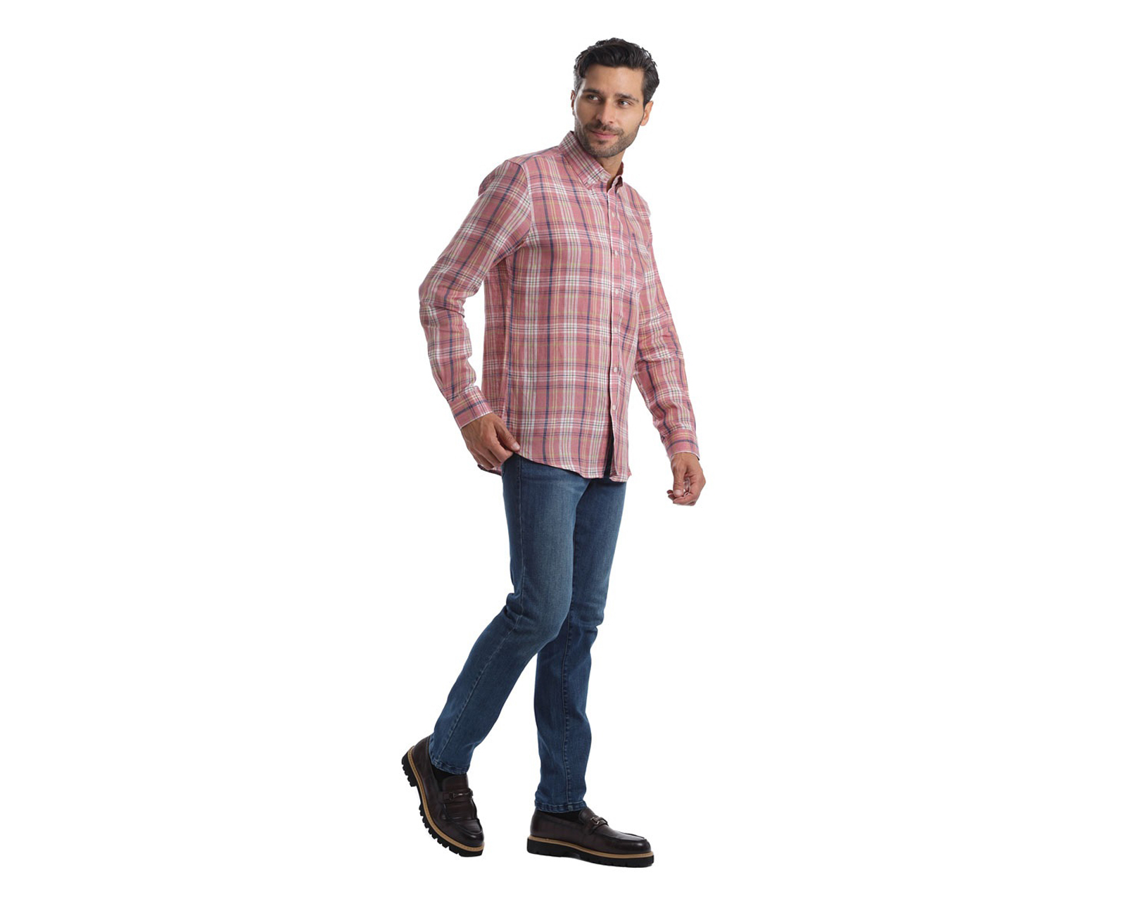 Foto 5 pulgar | Foto 4 | Camisa Casual de Algodón Chaps Slim Fit a Cuadros para Hombre