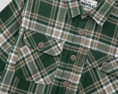Foto 3 | Foto 3 | Camisa Casual de Algodón Refill Regular Fit a Cuadros para Hombre
