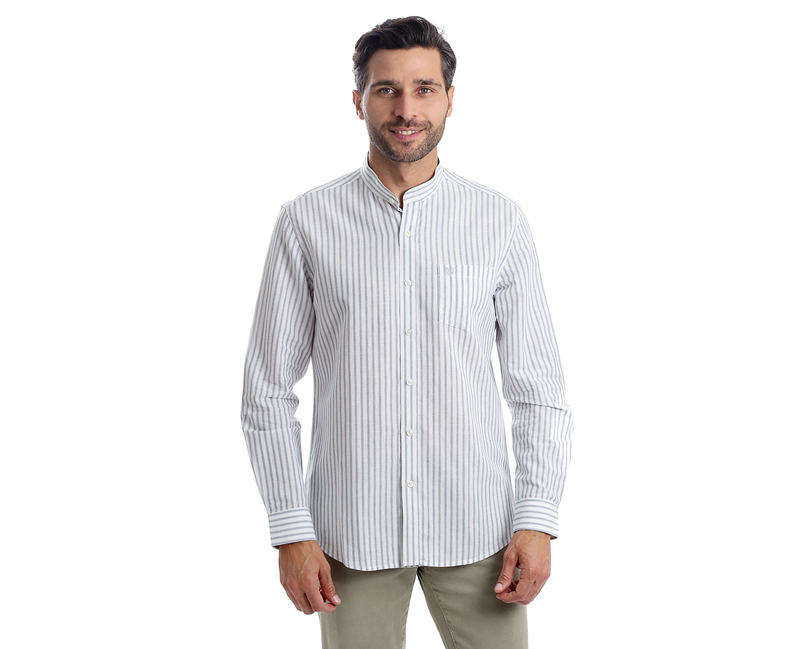 Foto 1 | Foto 1 | Camisa Casual de Algodón Chaps Slim Fit a Rayas para Hombre