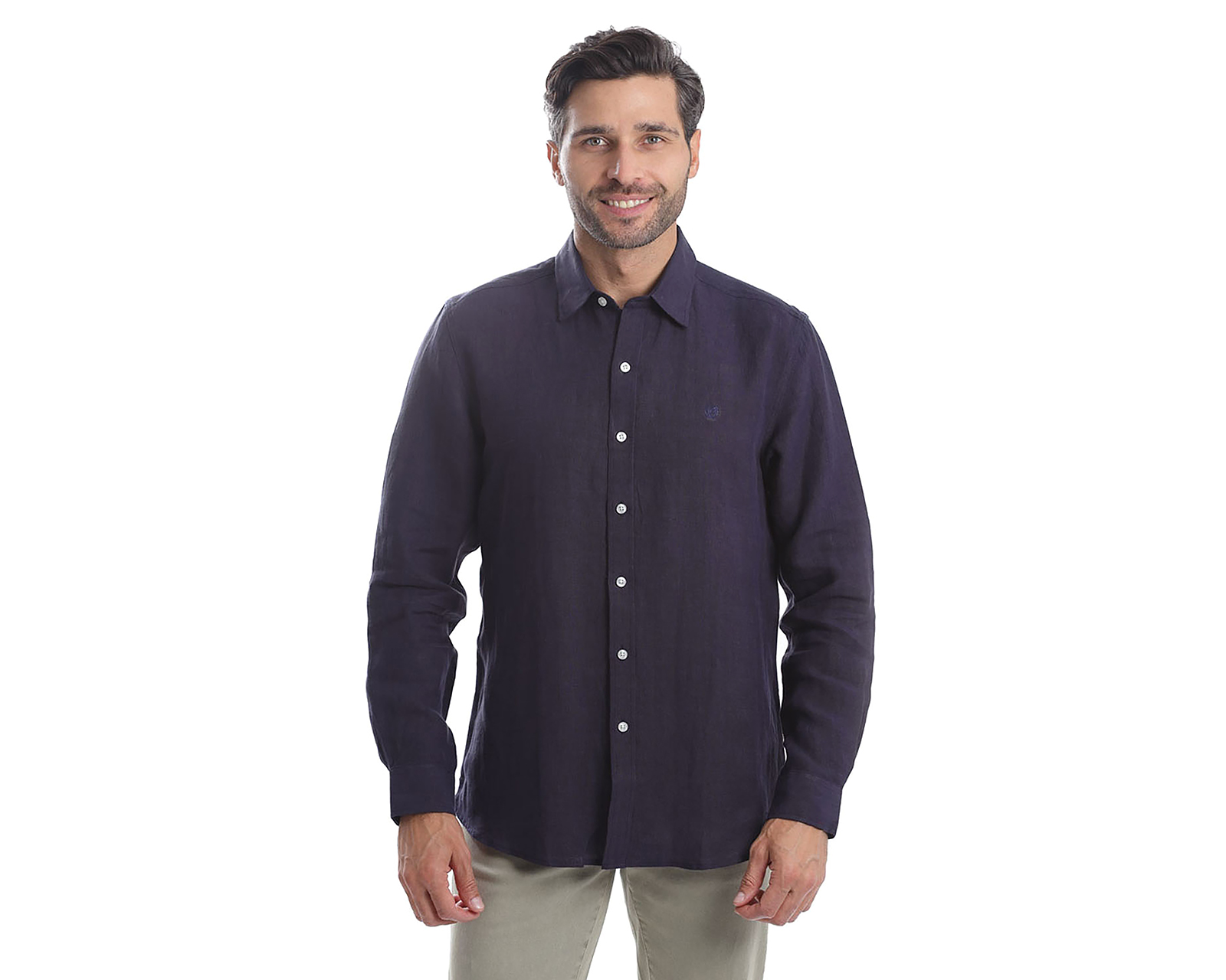 Foto 2 pulgar | Foto 1 | Camisa Casual de Algodón Chaps Slim Fit para Hombre