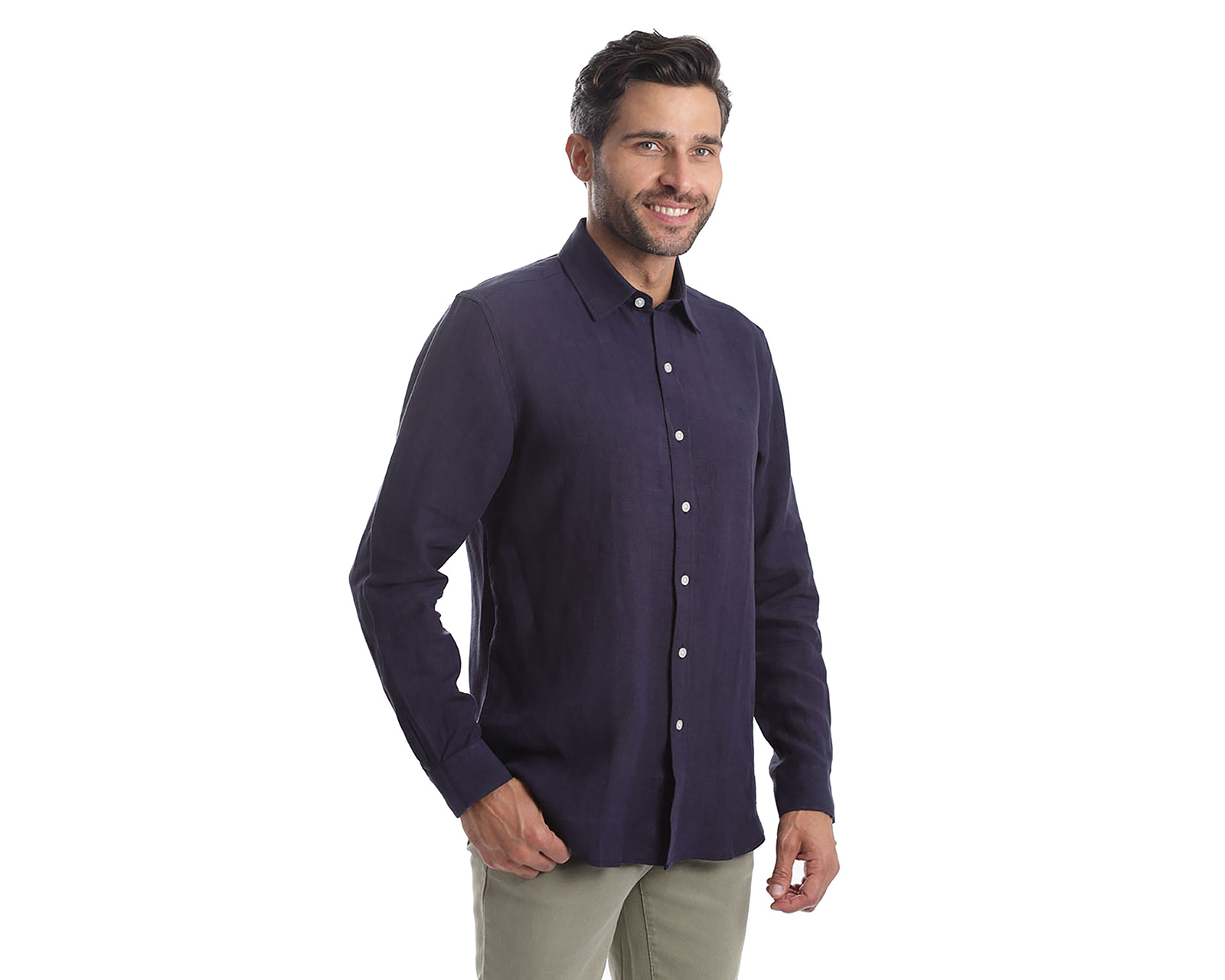 Foto 3 pulgar | Foto 2 | Camisa Casual de Algodón Chaps Slim Fit para Hombre