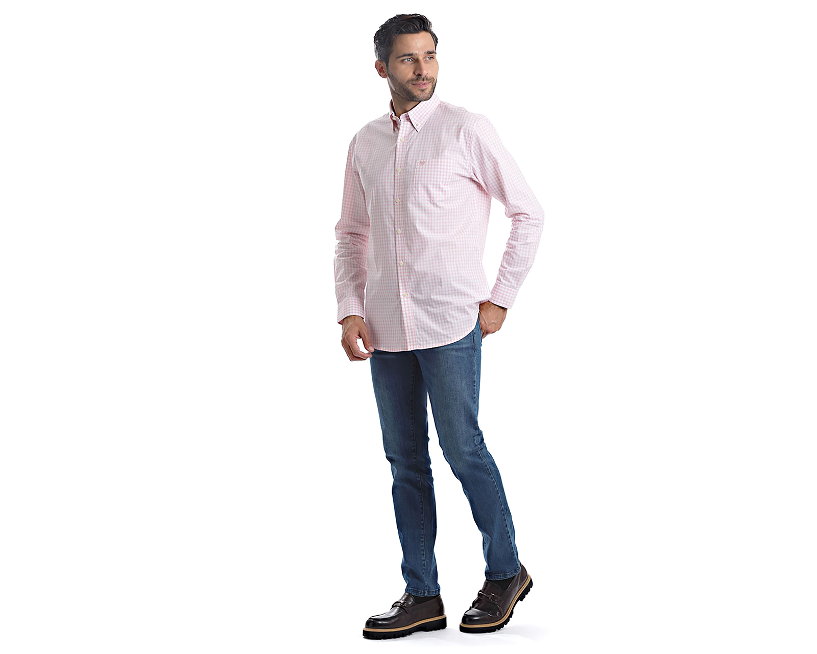 Foto 6 pulgar | Foto 5 | Camisa Casual de Algodón Chaps Slim Fit a Cuadros para Hombre