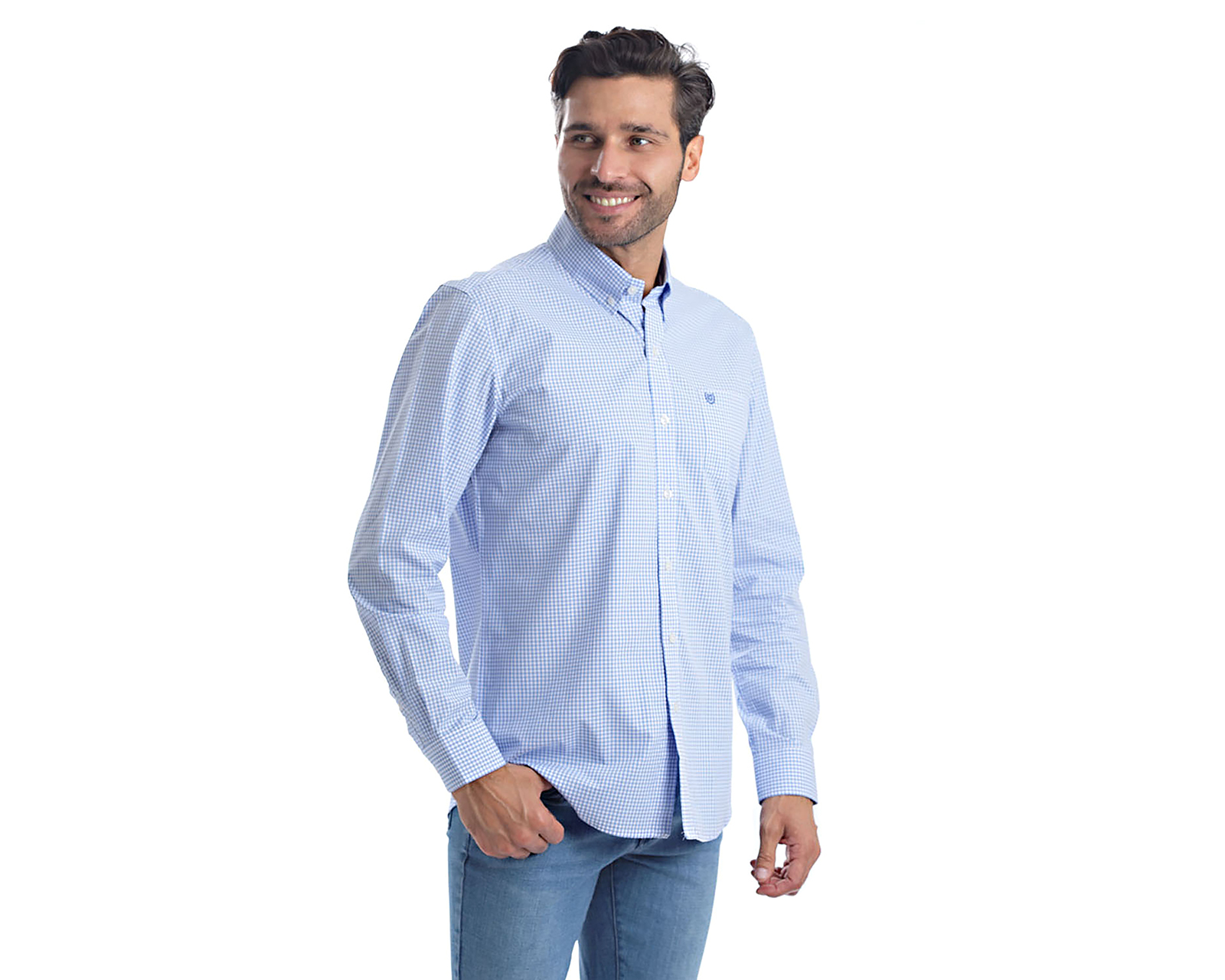 Foto 2 | Foto 2 | Camisa Casual de Algodón Chaps Slim Fit a Cuadros para Hombre