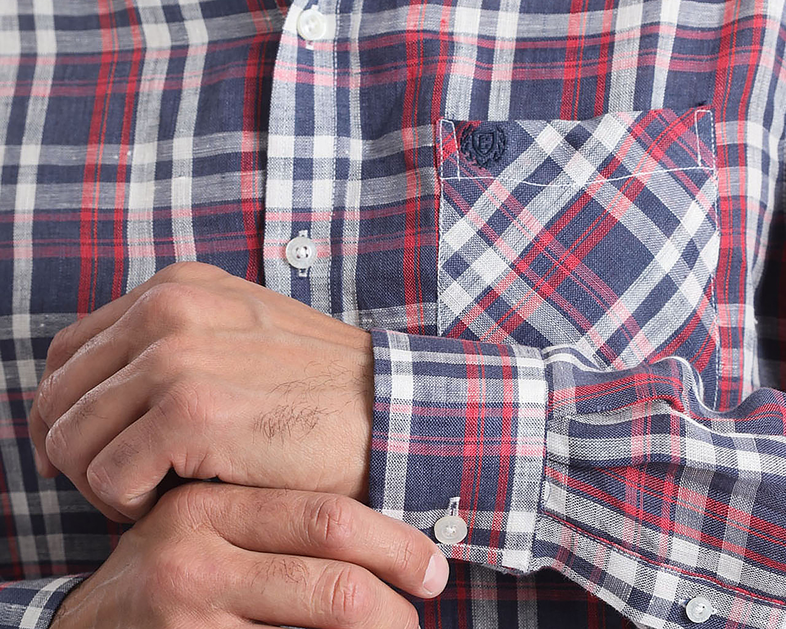 Foto 4 | Foto 4 | Camisa Casual Chaps Slim Fit a Cuadros para Hombre