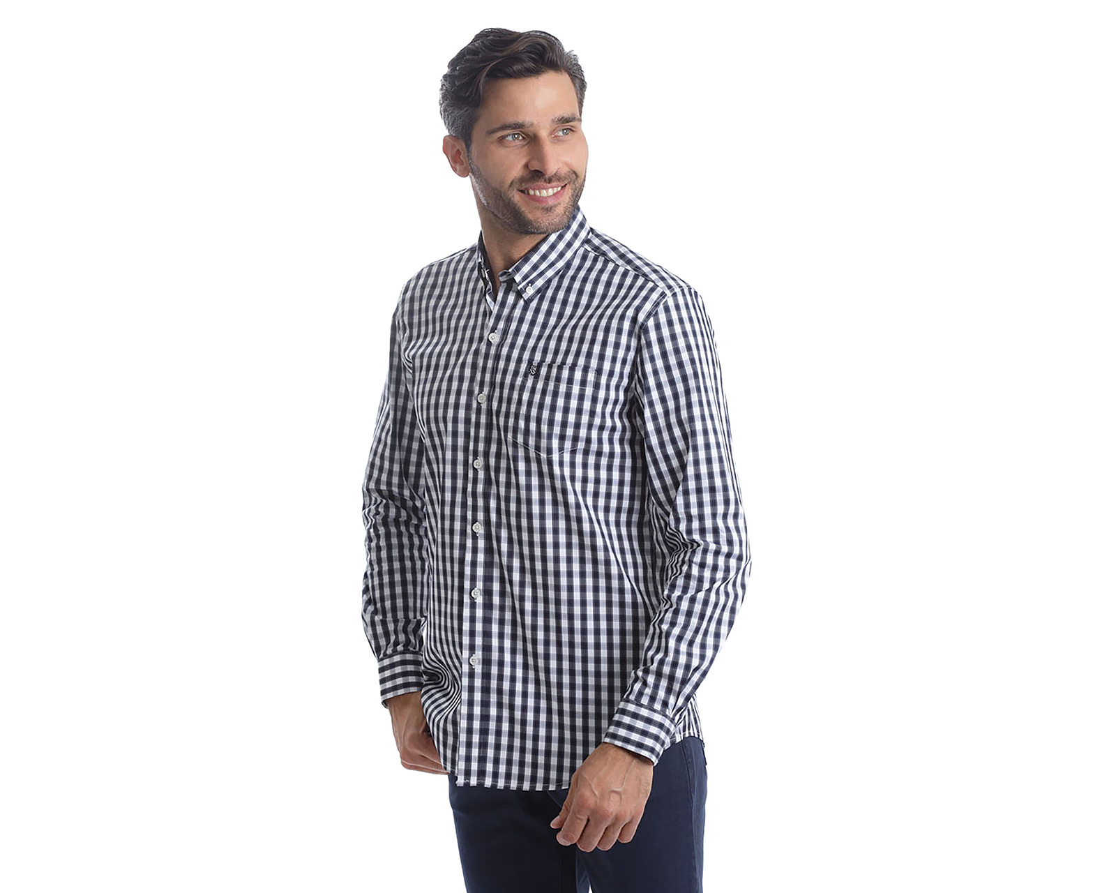 Foto 2 | Foto 2 | Camisa Casual de Algodón Chaps Slim Fit a Cuadros para Hombre