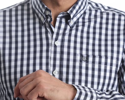 Foto 4 | Foto 4 | Camisa Casual de Algodón Chaps Slim Fit a Cuadros para Hombre