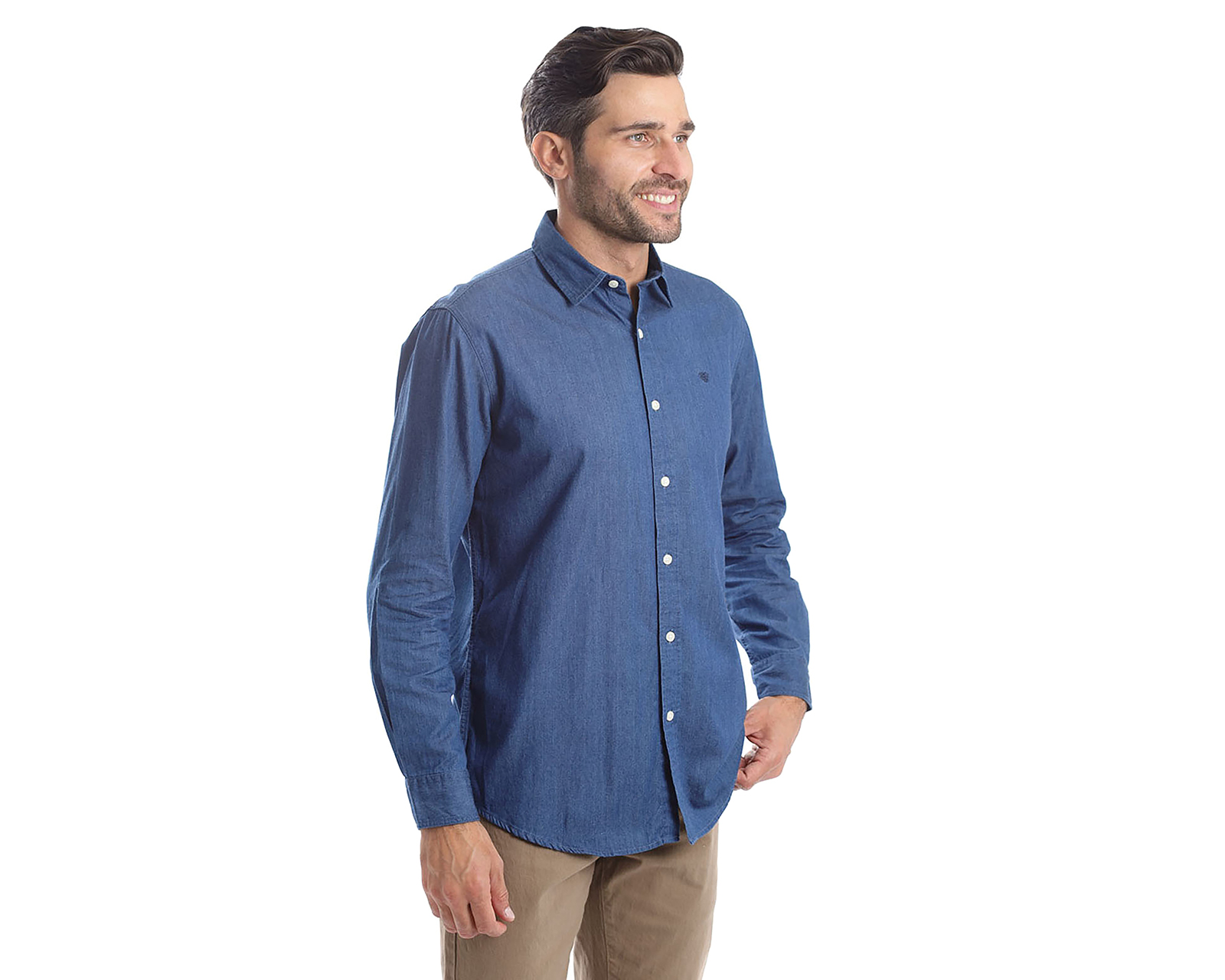 Foto 2 | Foto 2 | Camisa Casual de Algodón Chaps Slim Fit Lisa para Hombre