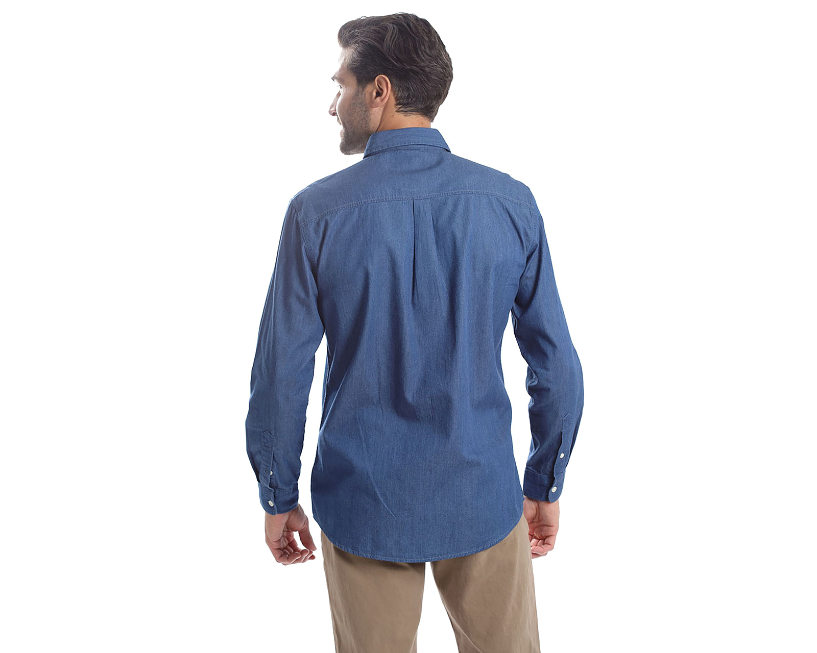 Foto 3 | Foto 3 | Camisa Casual de Algodón Chaps Slim Fit Lisa para Hombre