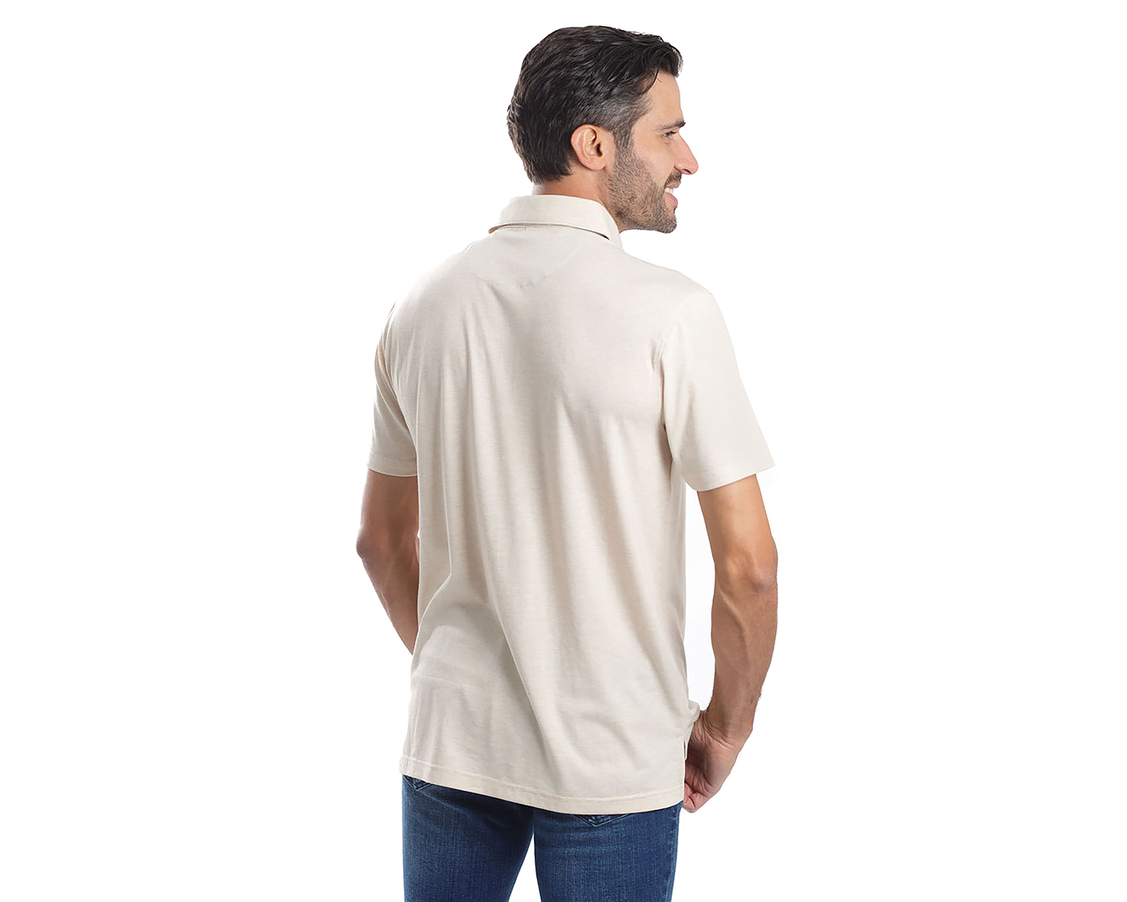 Foto 4 pulgar | Foto 3 | Playera Polo Chaps Beige para Hombre