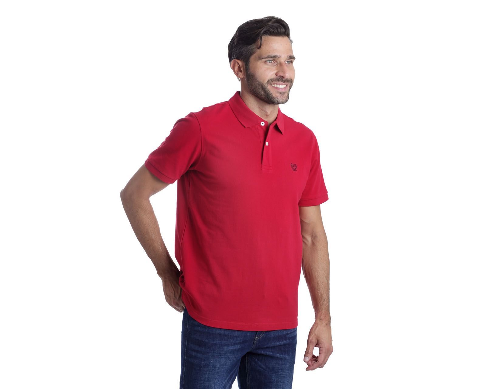 Foto 3 pulgar | Foto 2 | Playera Polo Chaps Roja para Hombre