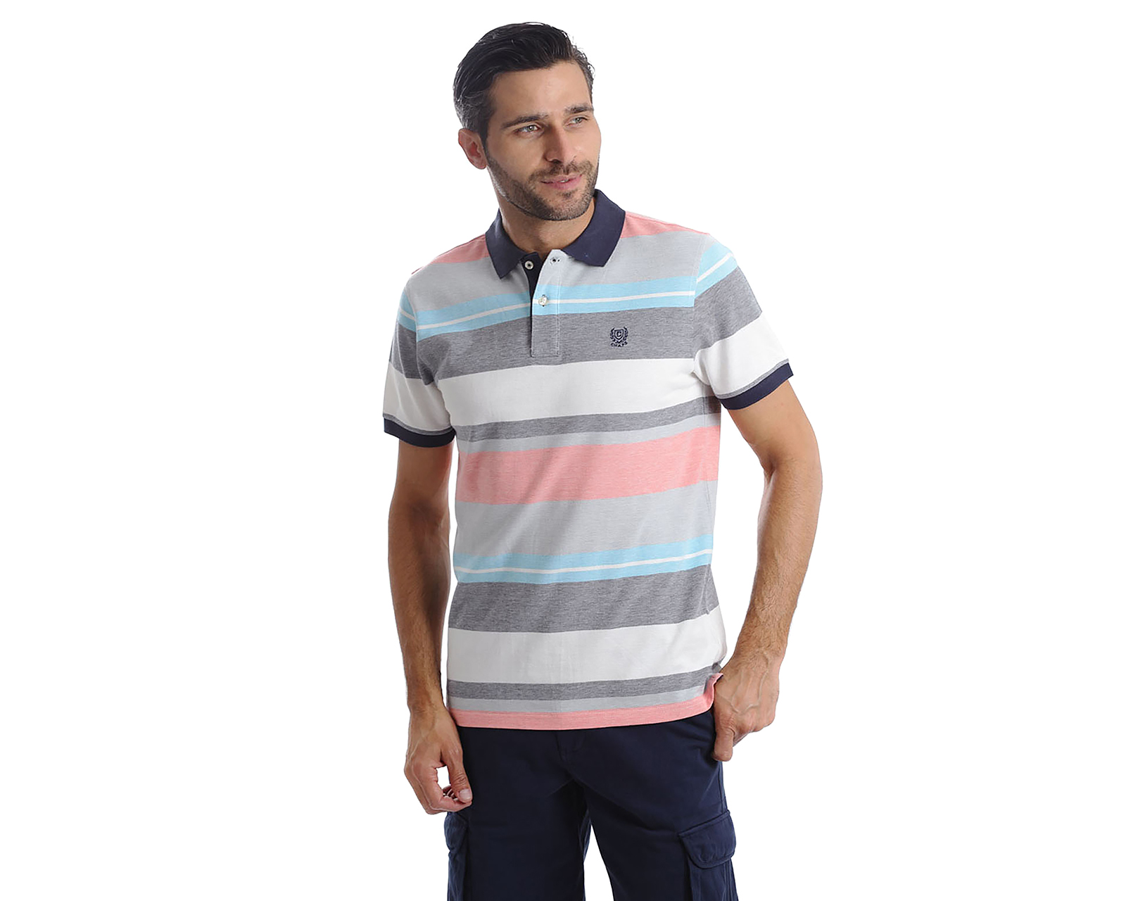 Foto 2 pulgar | Foto 1 | Playera Polo Chaps Multicolor para Hombre
