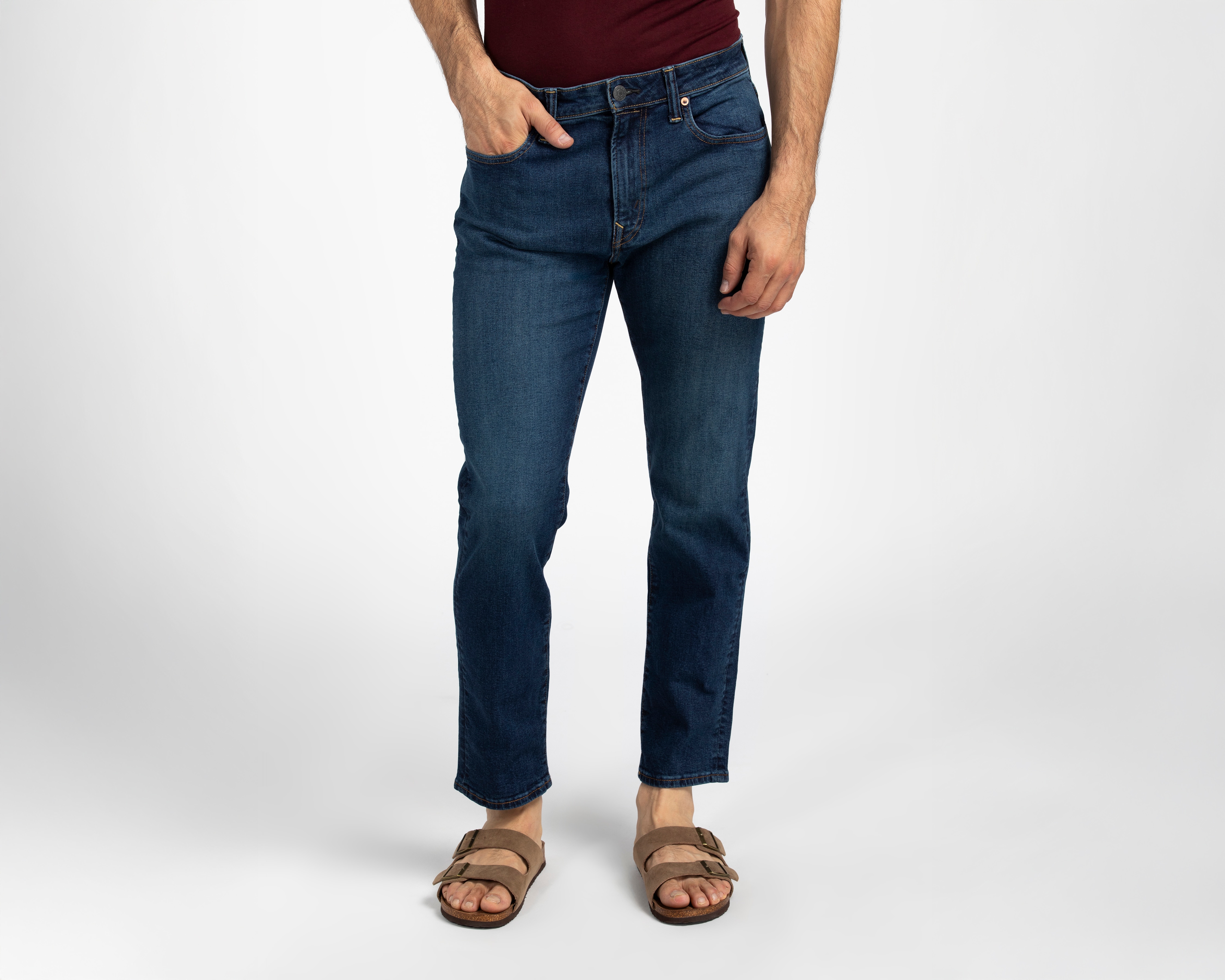 Jeans Slim Straight American Eagle Dark Wash para Hombre