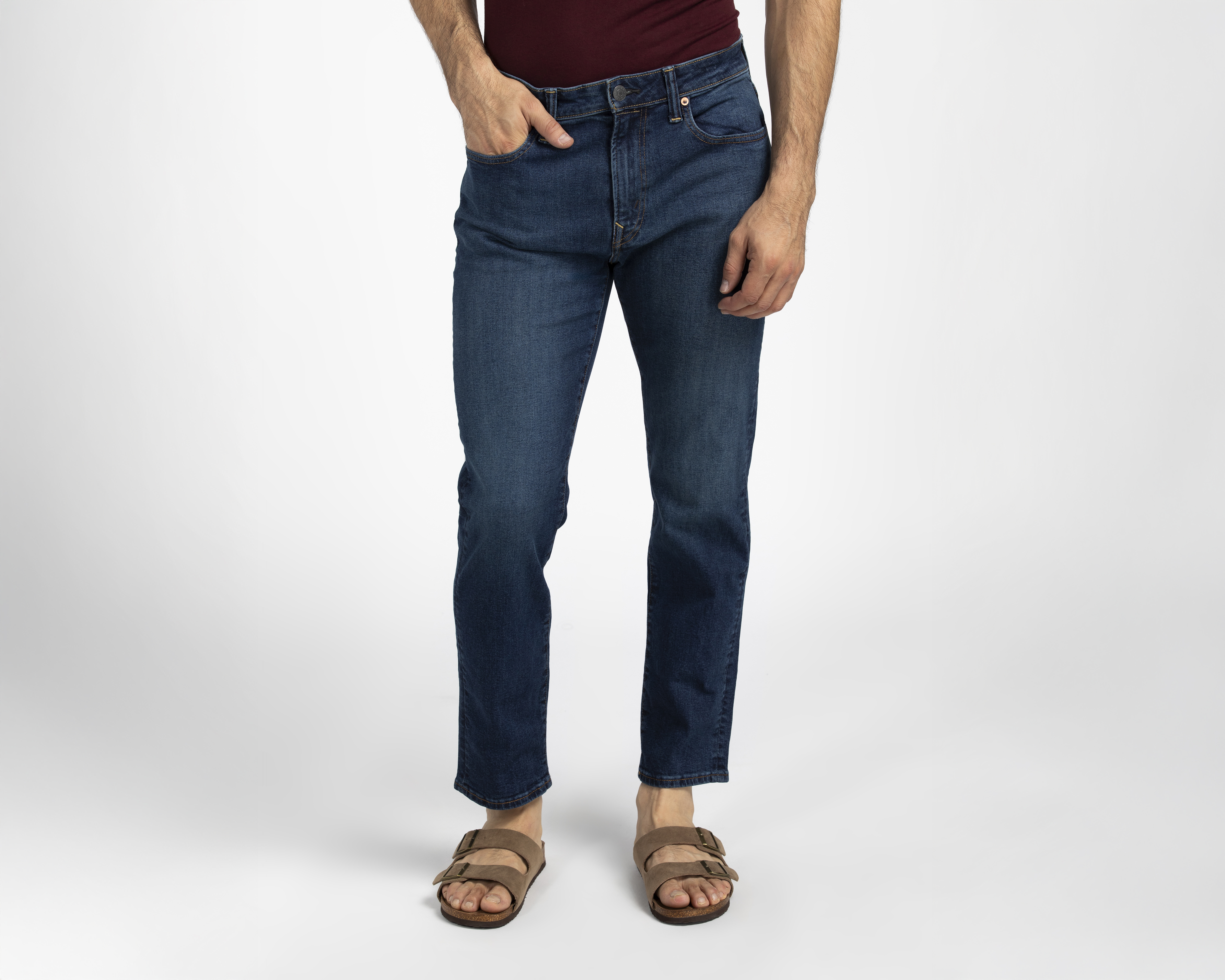Jeans Slim Straight American Eagle Dark Wash para Hombre