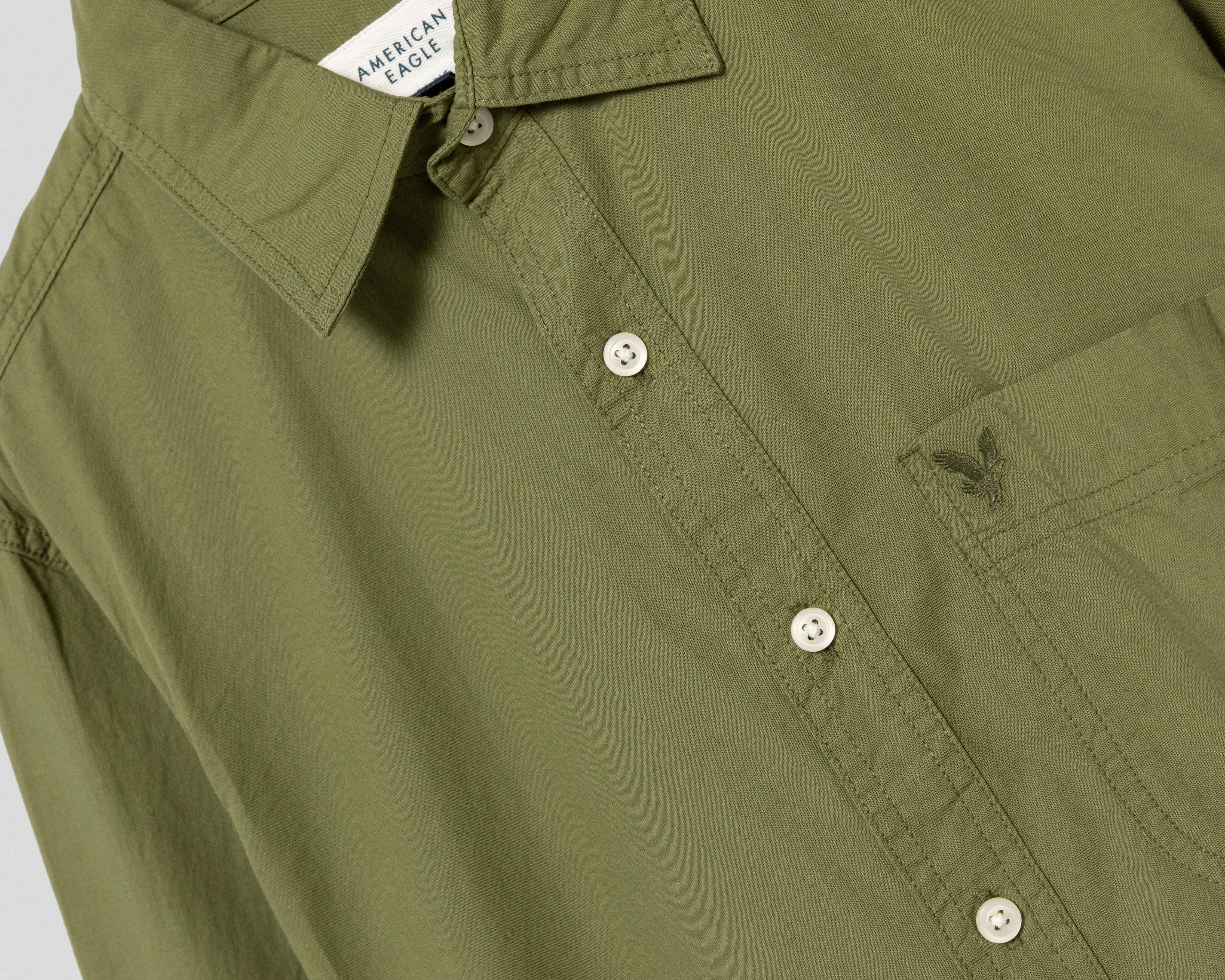 Foto 4 pulgar | Foto 3 | Camisa Casual de Algodón American Eagle Slim Fit para Hombre