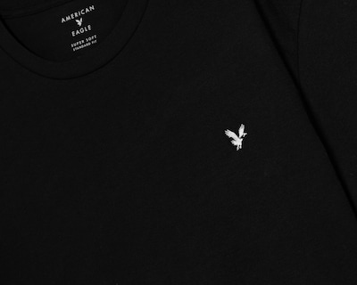 Foto 3 | Foto 3 | Playera de Cuello Redondo Negra American Eagle para Hombre