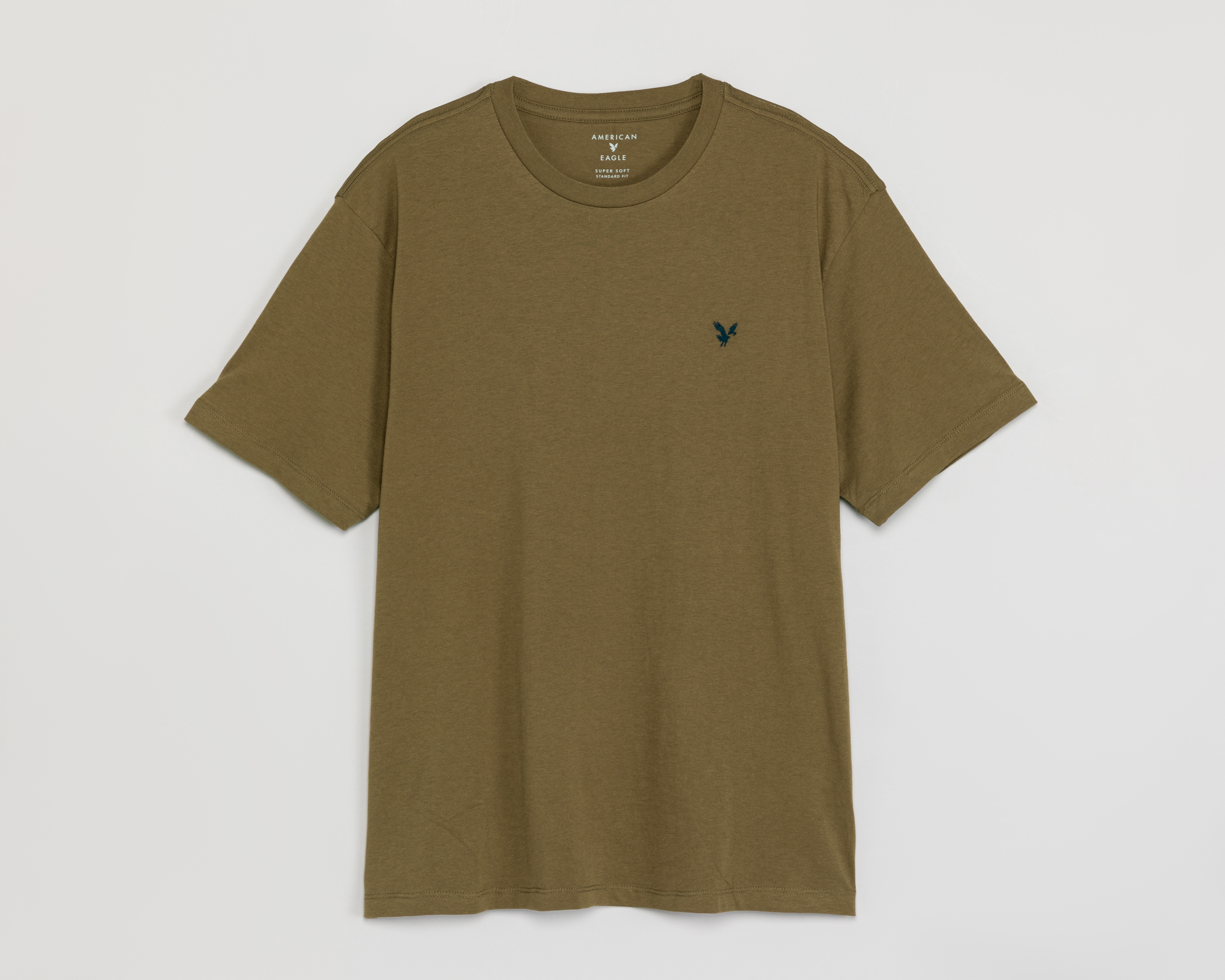 Foto 2 pulgar | Foto 1 | Playera de Cuello Redondo Verde American Eagle para Hombre