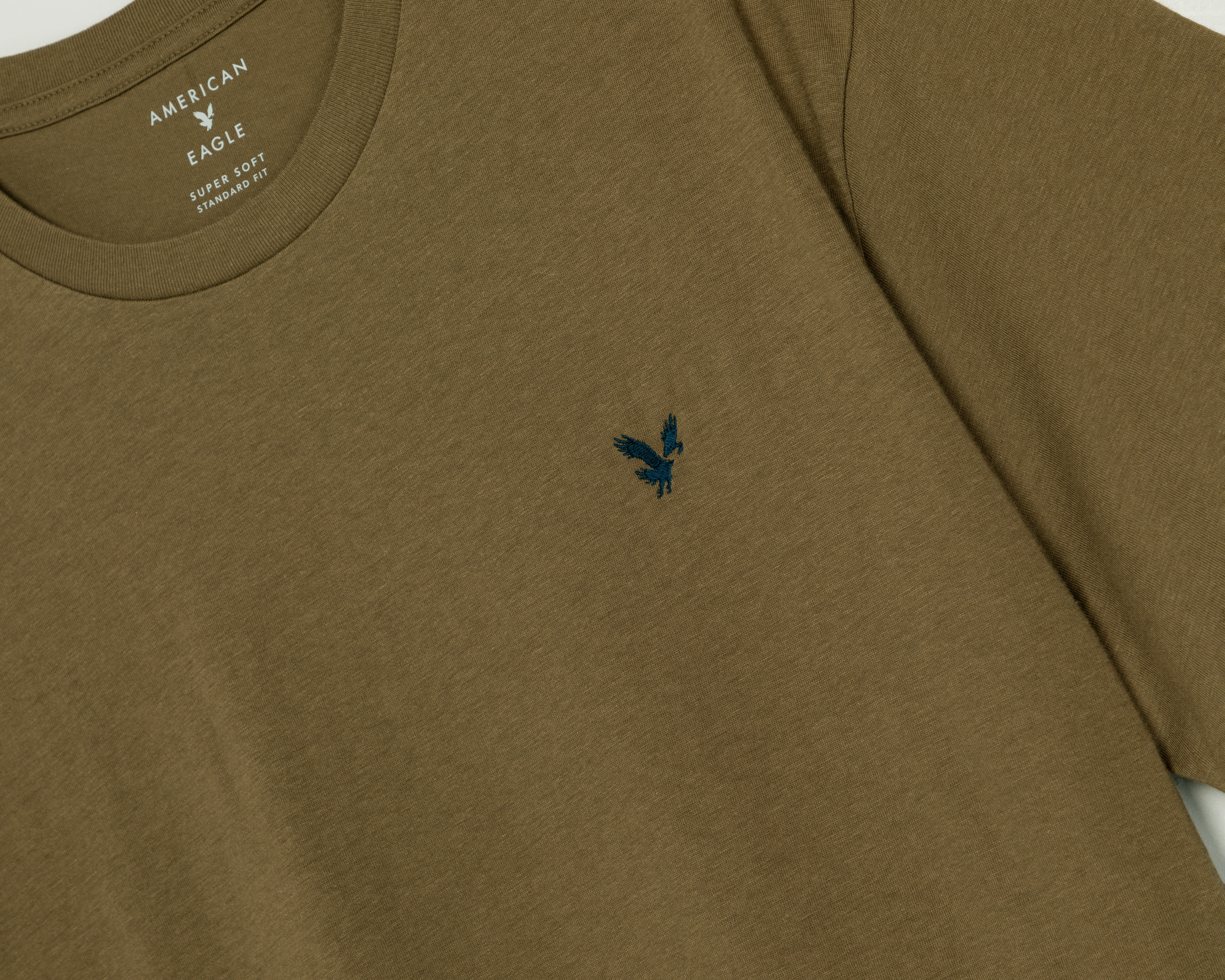 Foto 4 pulgar | Foto 3 | Playera de Cuello Redondo Verde American Eagle para Hombre