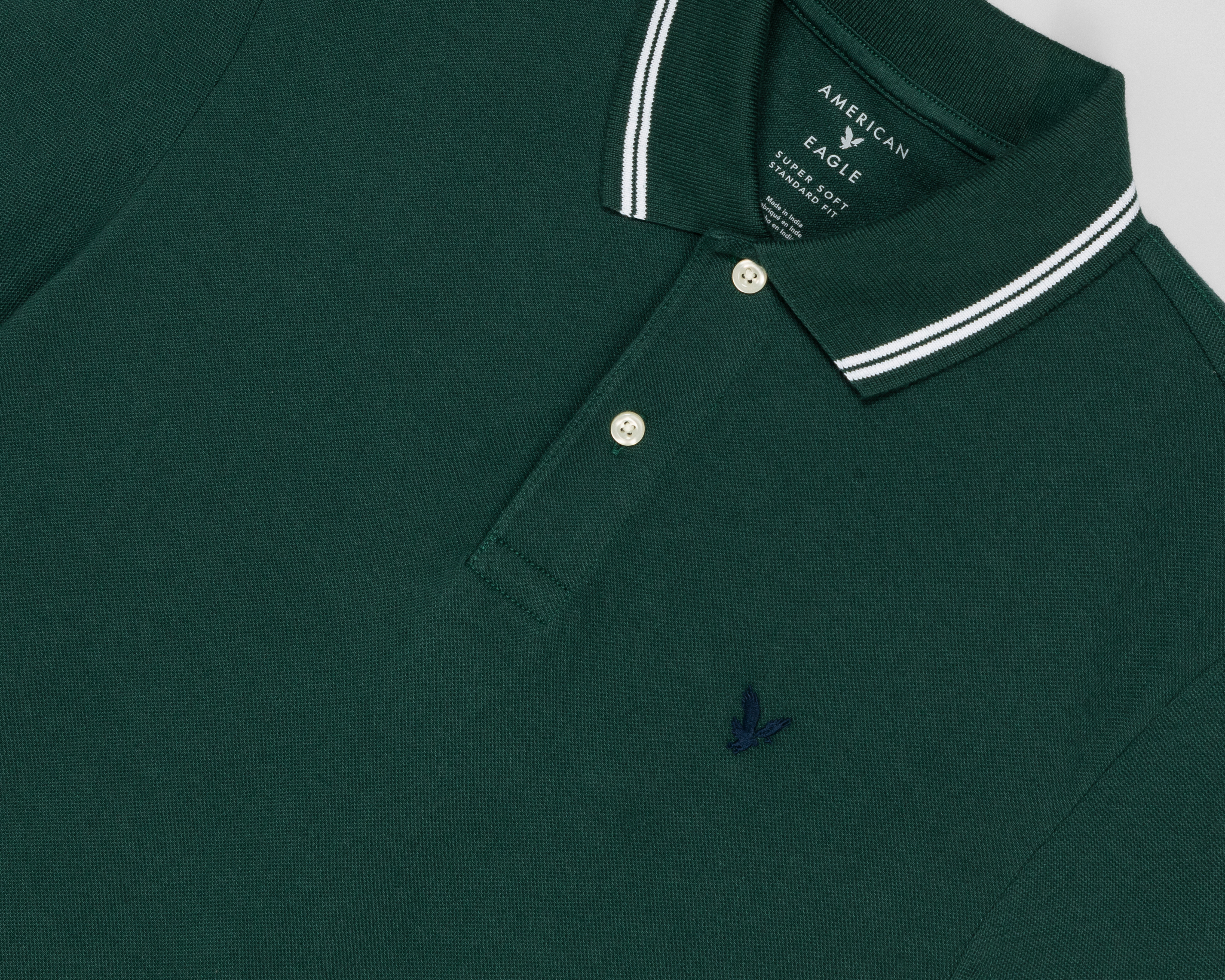 Foto 4 pulgar | Foto 3 | Playera Polo American Eagle Verde para Hombre