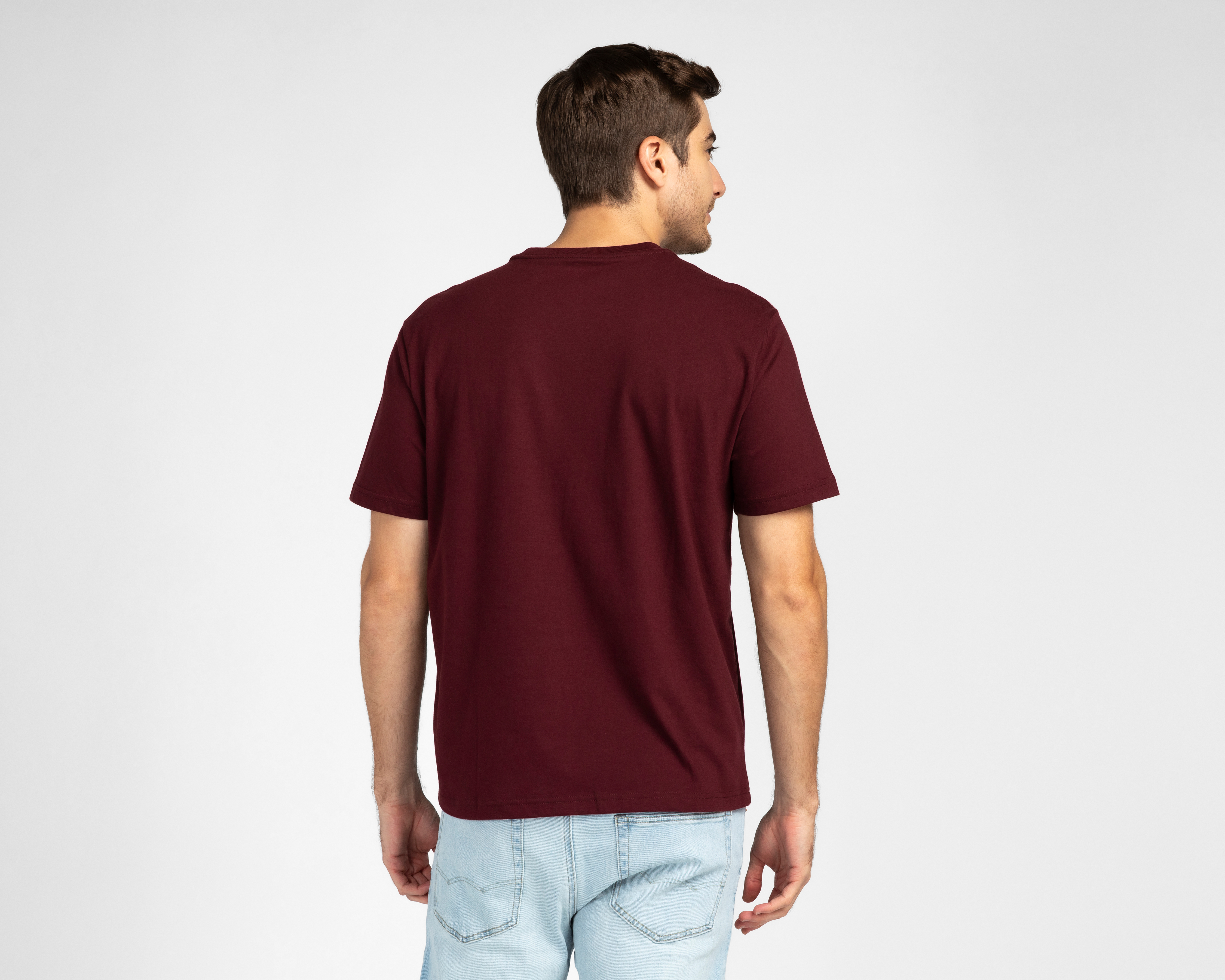 Foto 3 pulgar | Foto 2 | Playera Cuello Redondo Vino American Eagle para Hombre