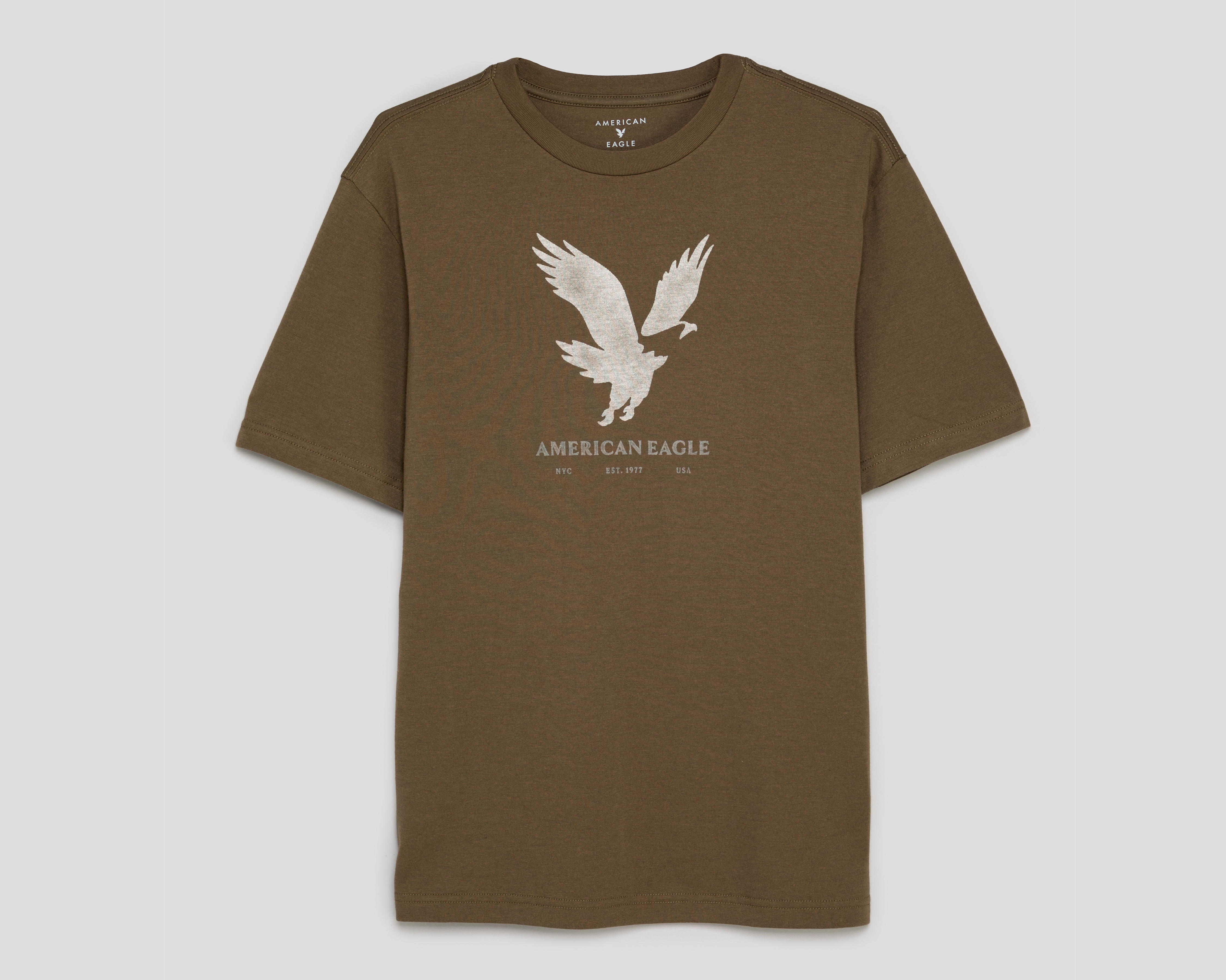 Playera Cuello Redondo Café American Eagle para Hombre