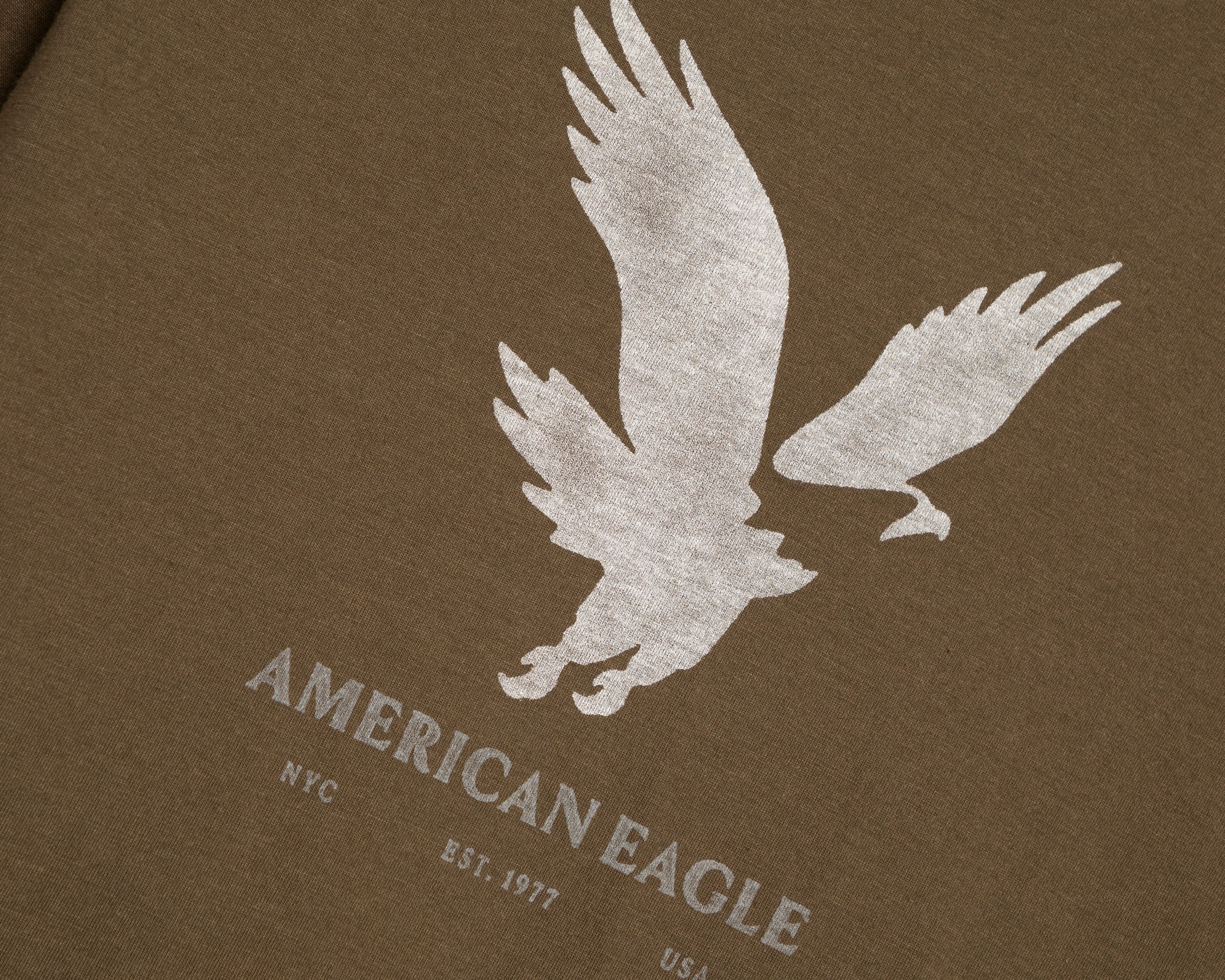 Foto 4 pulgar | Foto 3 | Playera Cuello Redondo Café American Eagle para Hombre