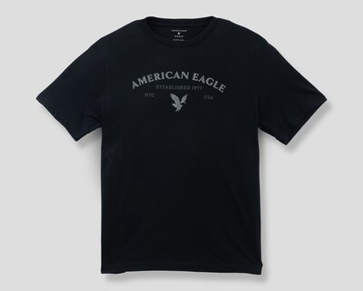 Foto 1 | Foto 1 | Playera de Cuello Redondo Negro American Eagle para Hombre