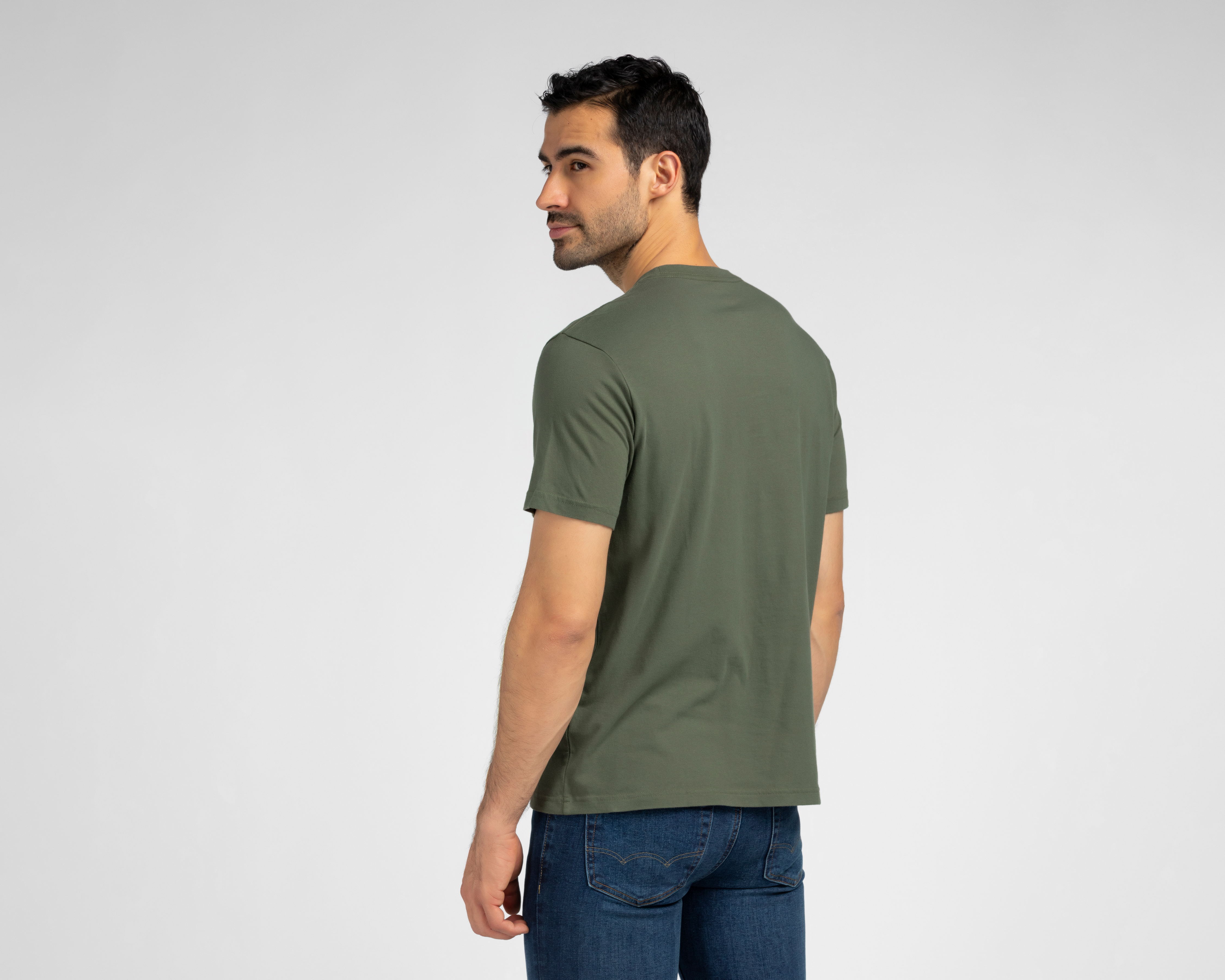 Foto 3 pulgar | Foto 2 | Playera Cuello Redondo Verde American Eagle para Hombre