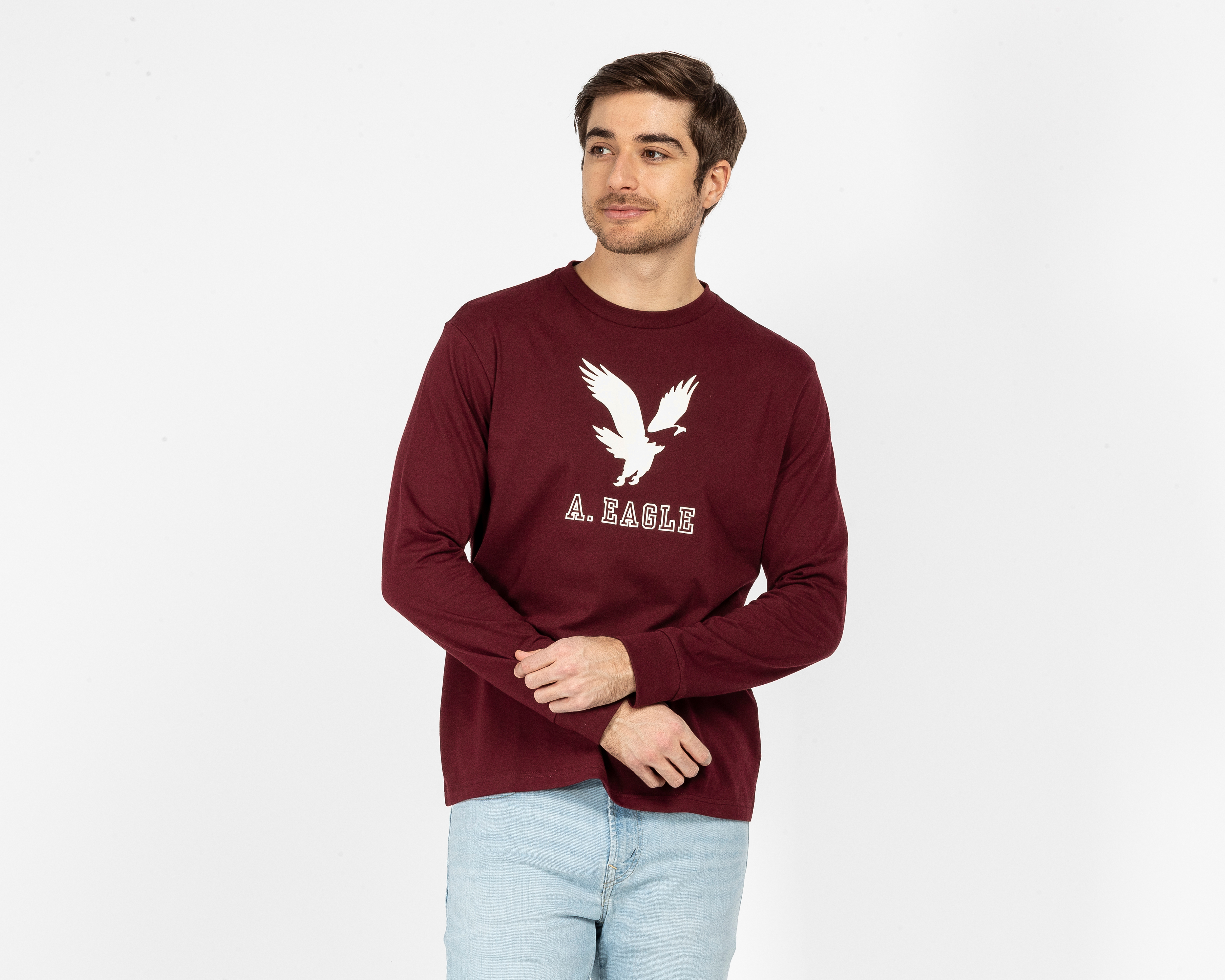 Playera de Cuello Redondo Tinta American Eagle para Hombre